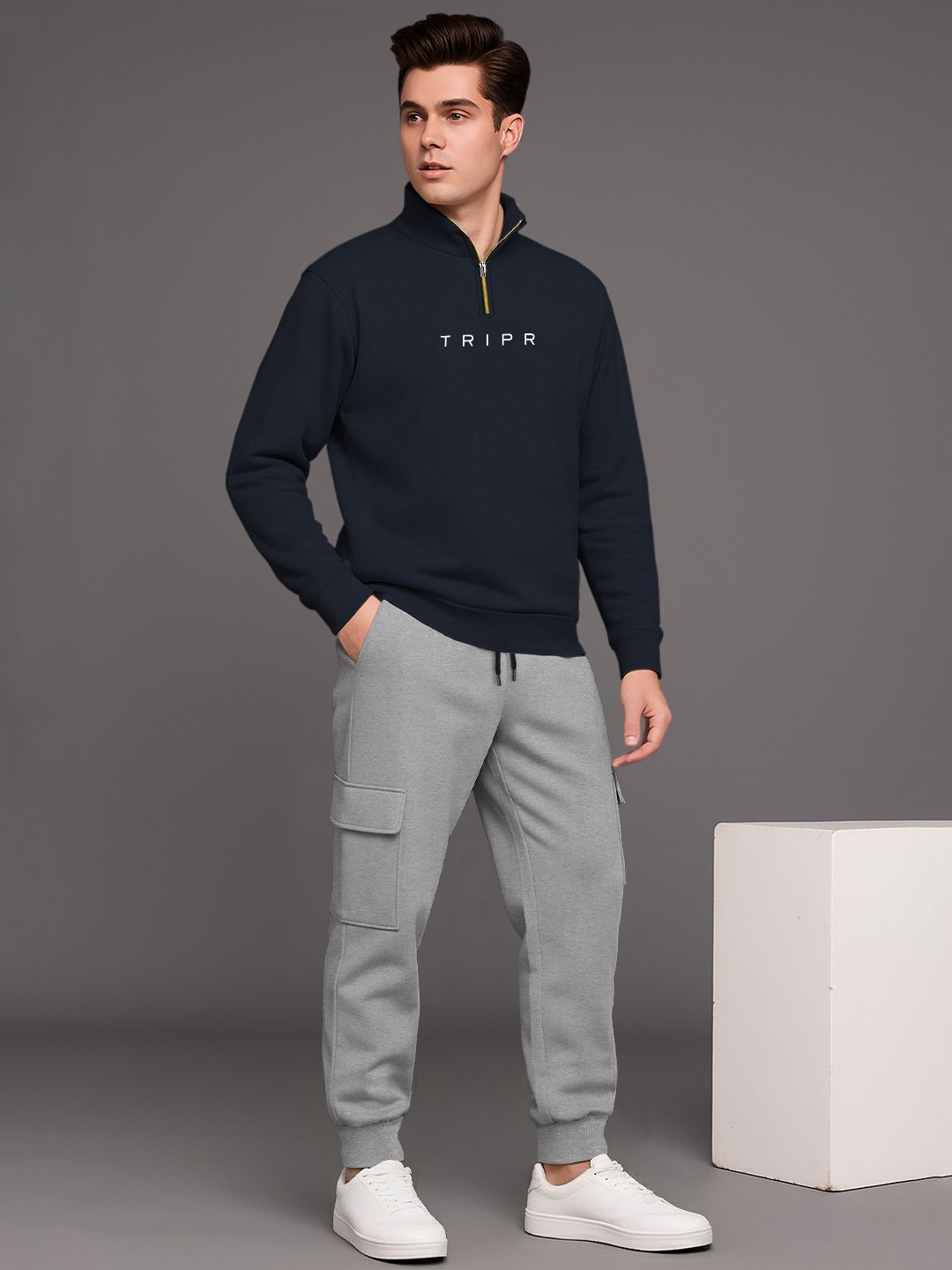 Printed, Solid Men Track Suit-image-21