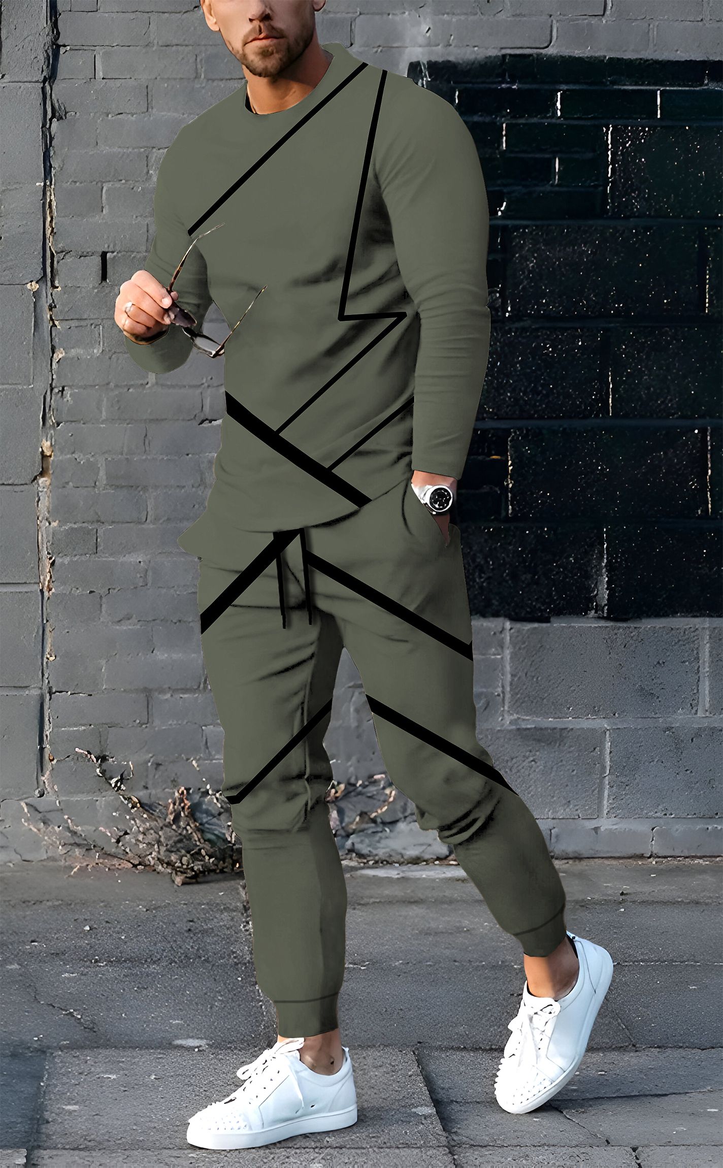 kelonbro Striped Men Track Suit-picture-28