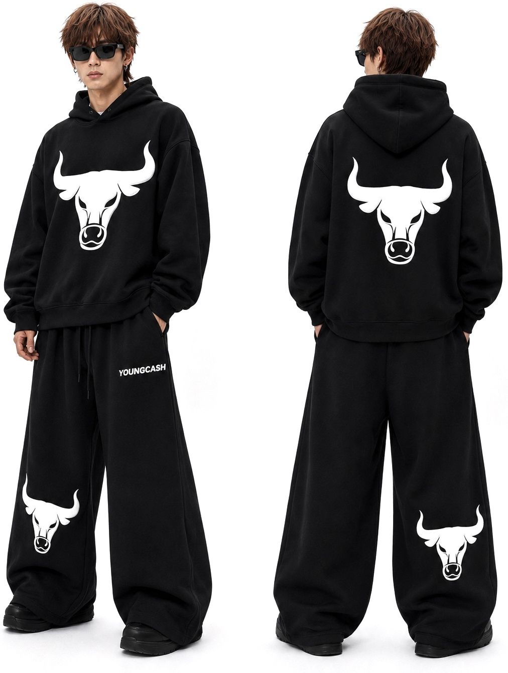 hue Printed, Self Design Men Track Suit-picture-15