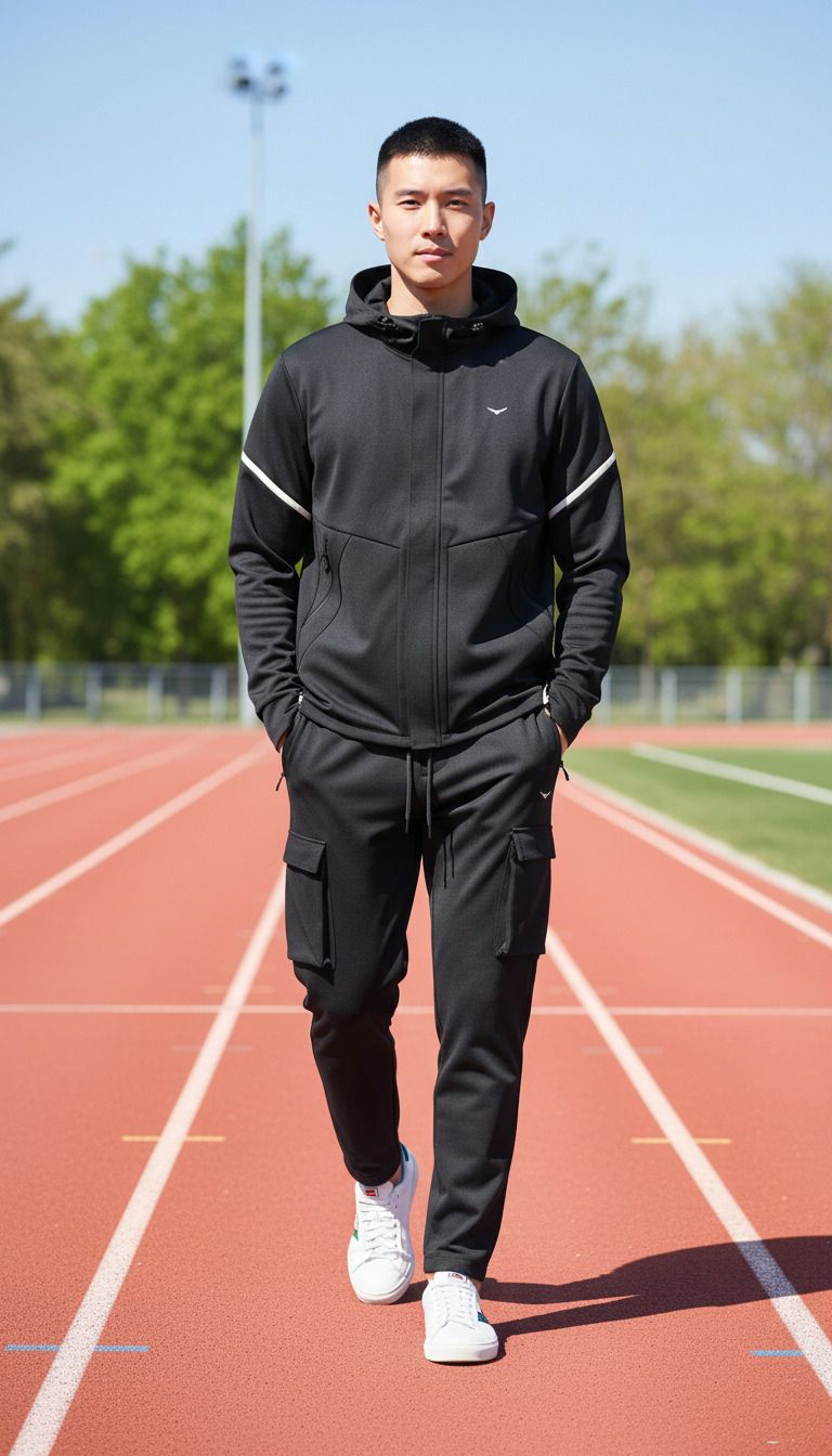 nobero Solid Men Track Suit-picture-29