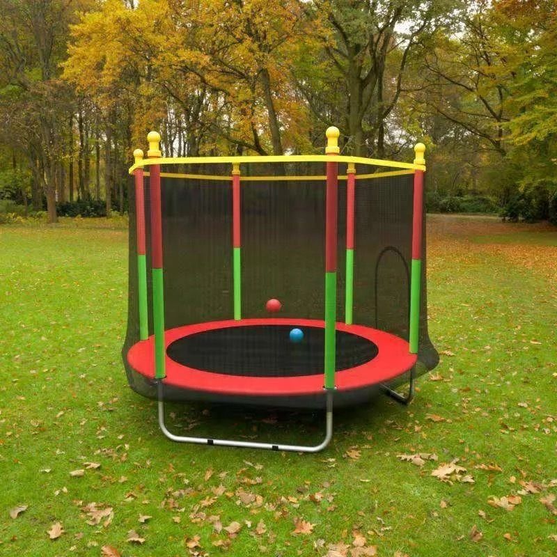 55'' Trampoline for kids with U Shaped legs, Safety net Stainless Steel frame Trampoline