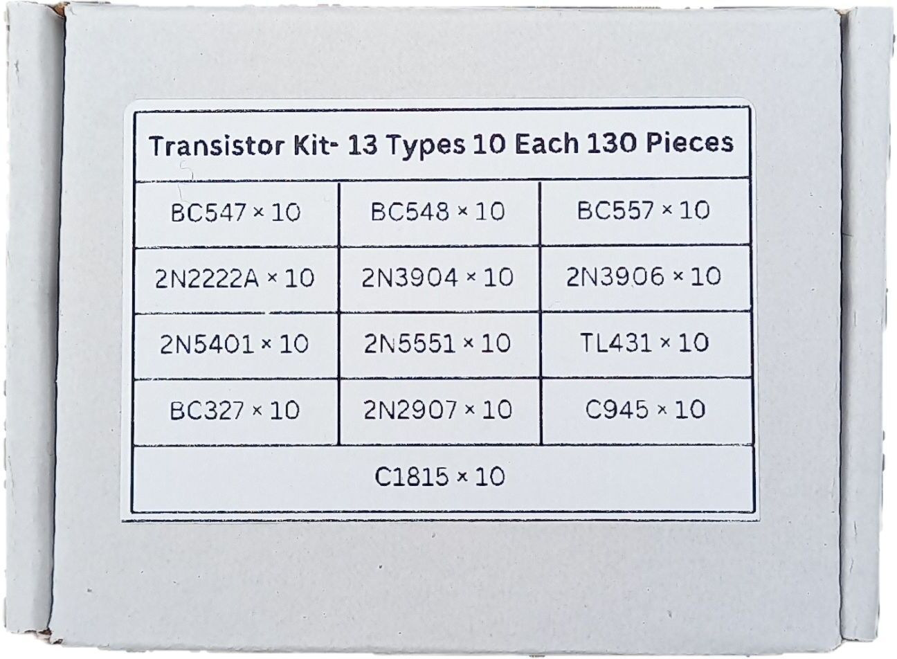 Transistor Kit TO-92 130 Pics 13 Type 10 Each Electronics Hobby Kit PNP Transistor