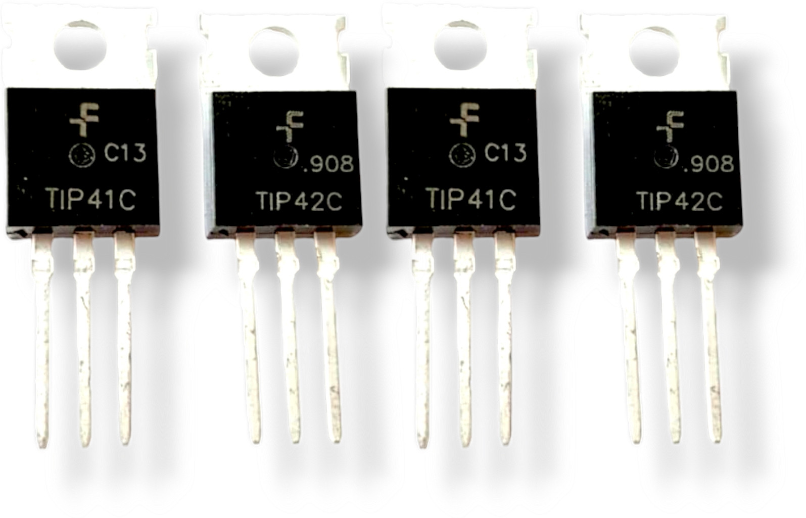 avisri COMBO 4 PCS(EACH-2) TIP41C&TIP42C 6A,100V, 65W, PNP TRANSISTOR PNP Transistor image 1
