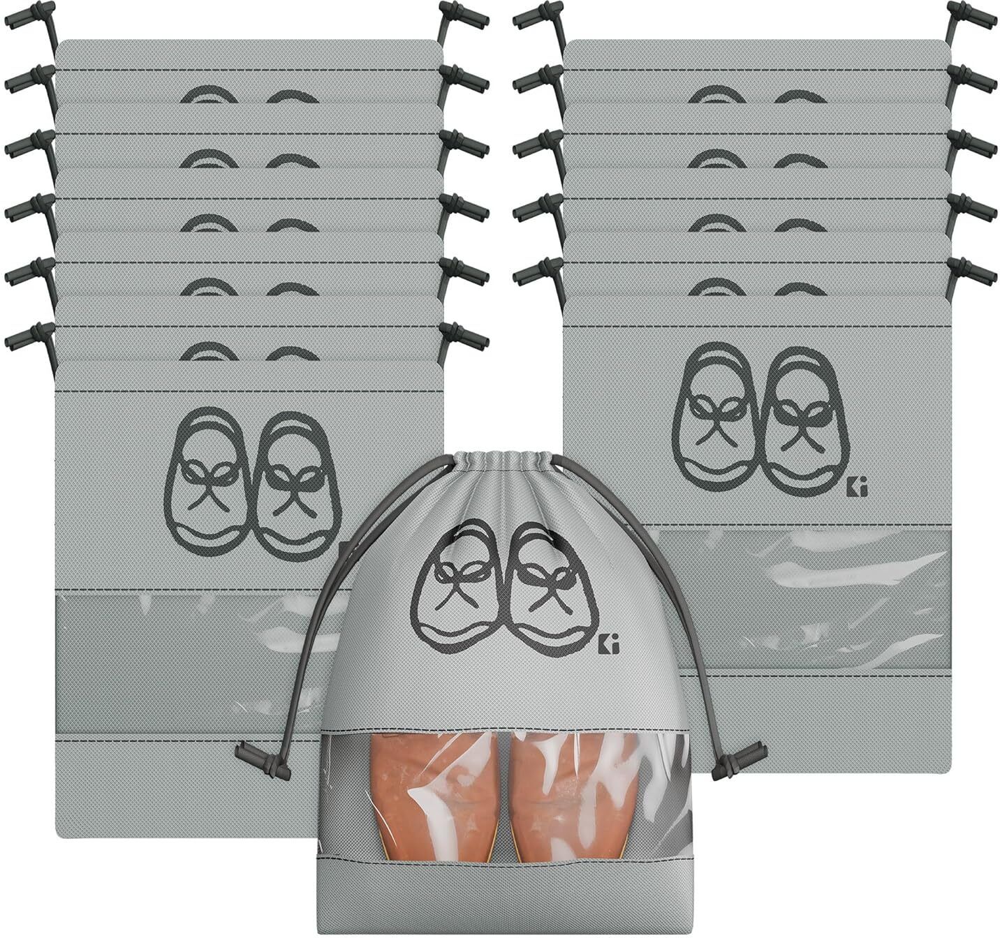 GREY SHOE BAG Polyester GREY Flat Shoe Cover, Toes Shoe Cover-image-35