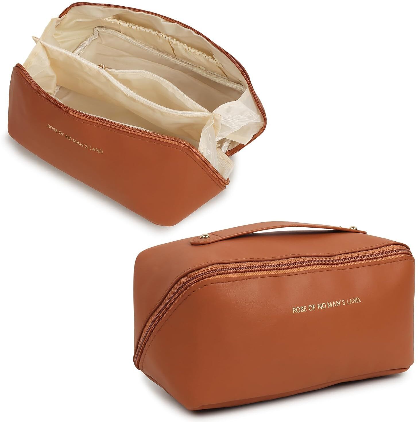 tinsuhg Women Brown Cosmetic Bag-picture-28