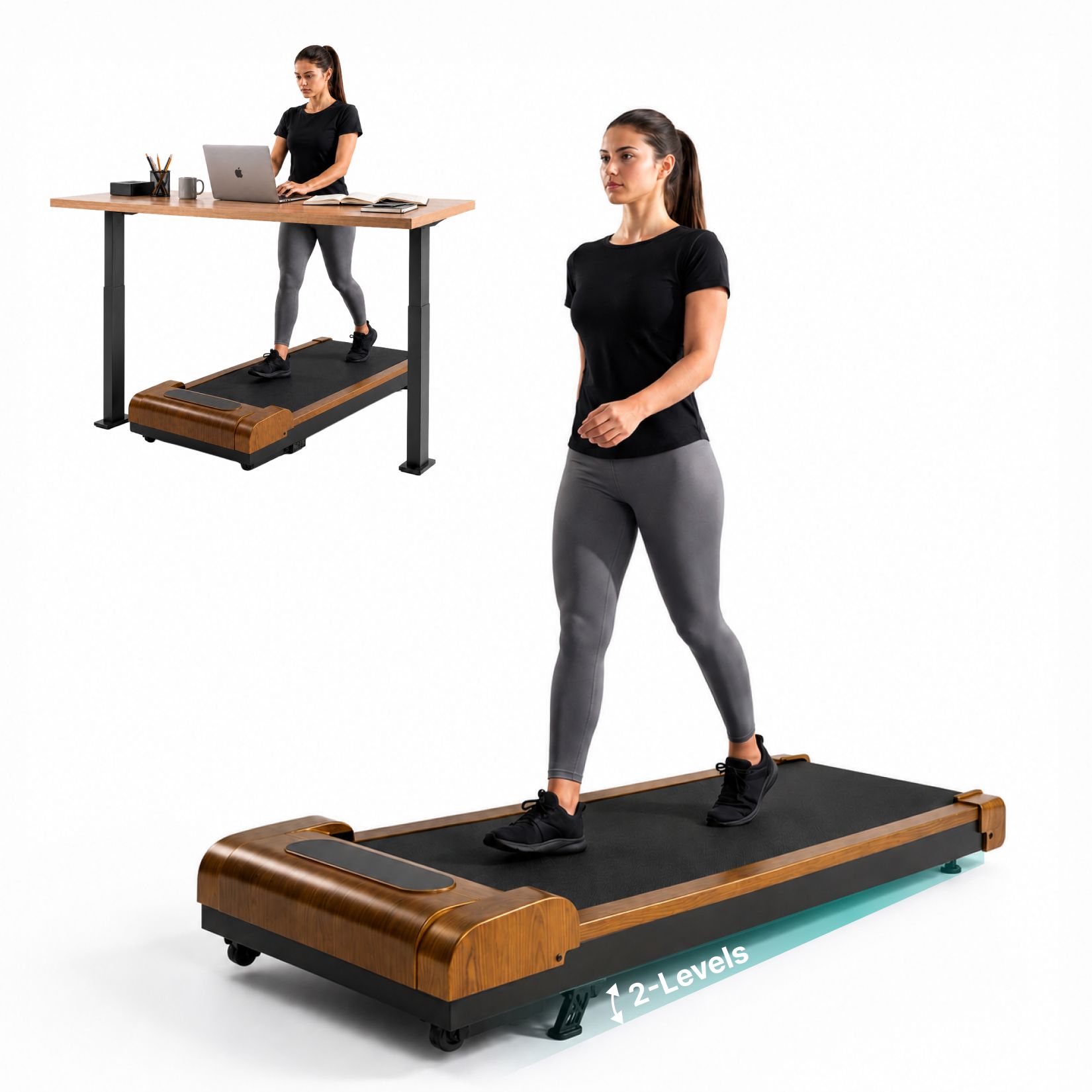 by Cult Walking Pad Neo BLDC 3.5HP Peak 120kg Under Desk Treadmill (Brown) Treadmill-image-3