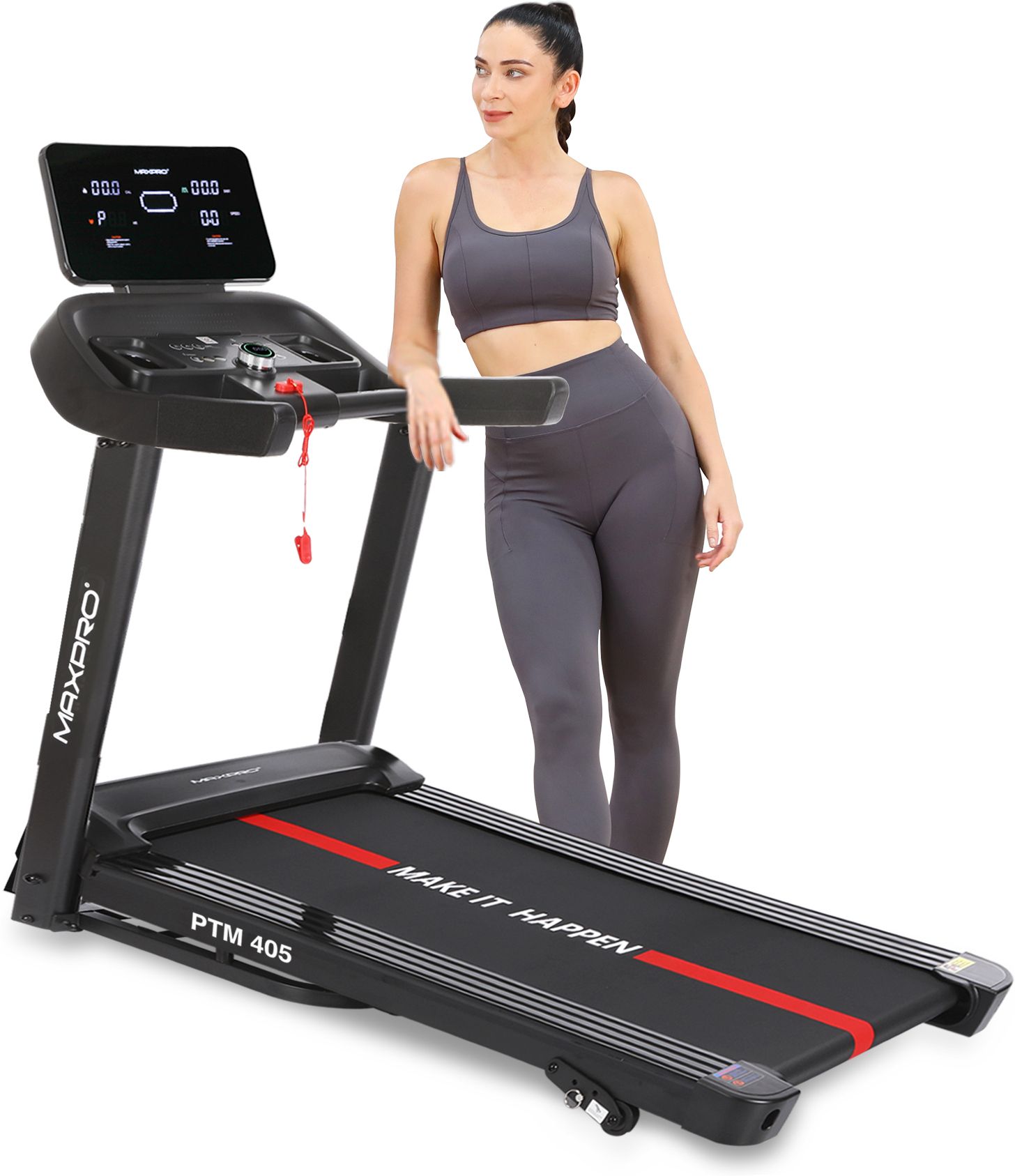 FORCE PTM405 4.5HP Peak,110kg User weight,Fit Show App,LED Display for home use Treadmill-image-29