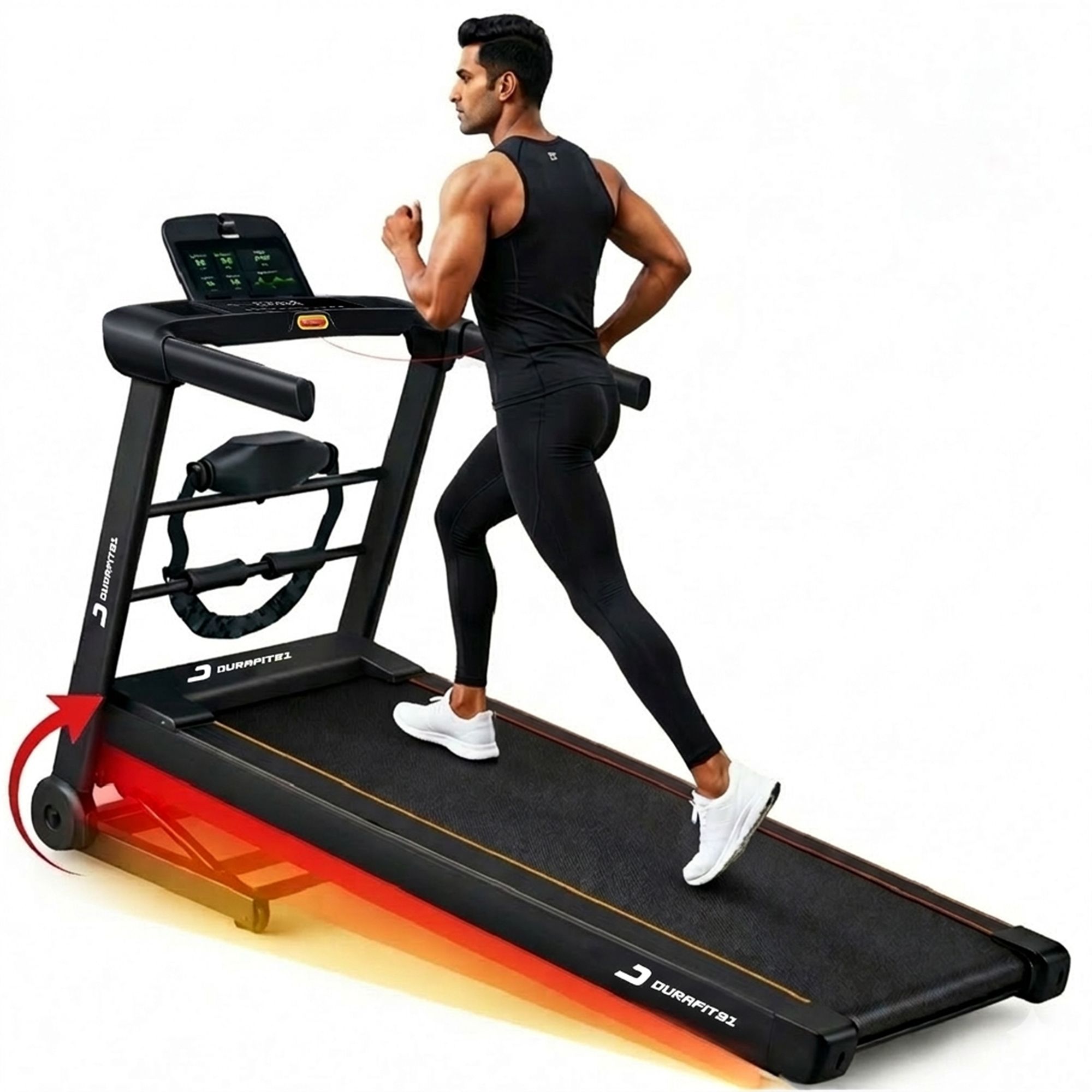 Ace Pro Multifunction 4.5HP Peak BLDC | 16km Speed | 20-Auto Incline | Black Treadmill-image-4
