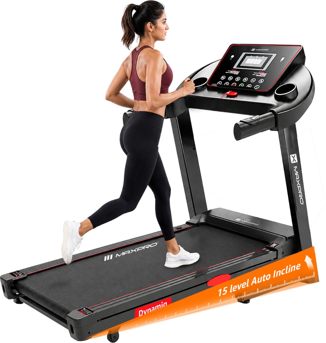 maxpro PTA406 5.5HP Peak BLDCMotor, 18 km/h, 15 Level Auto Incline, Max. weight 130KG Treadmill-picture-15