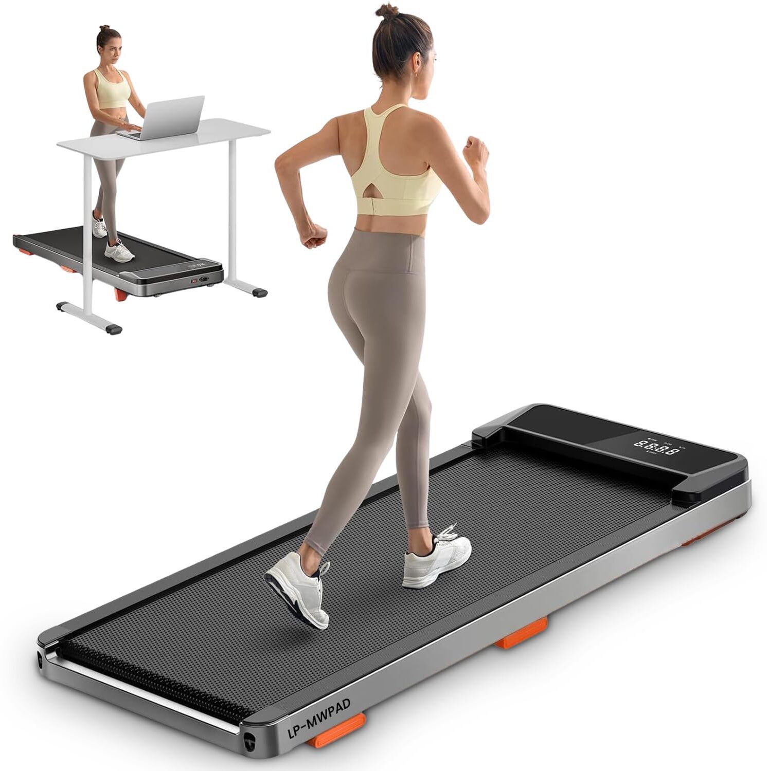 LET’S Play Mini Walking Pad 3HP Peak | Under Desk Treadmill 110kg Max Weight Treadmill