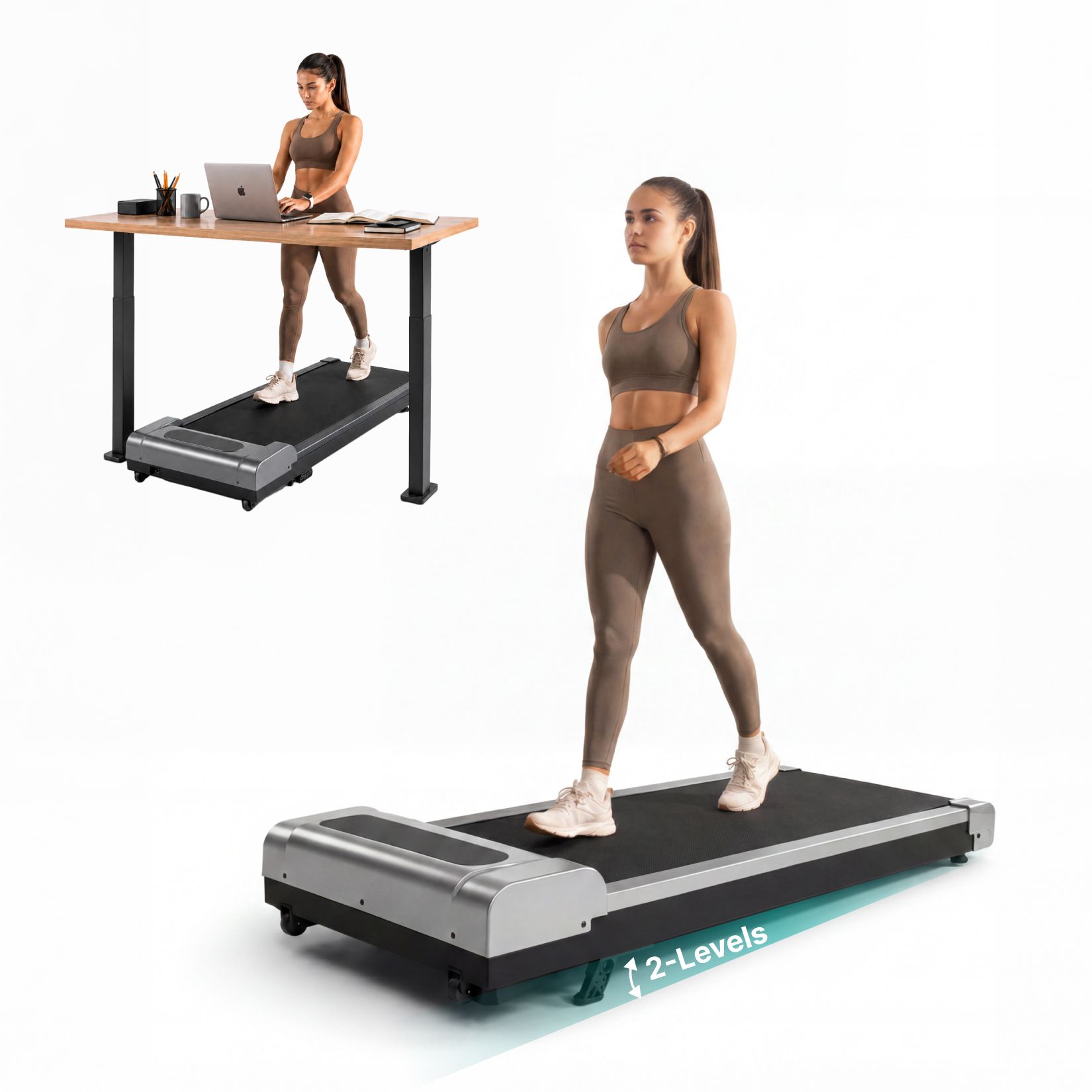 fitkit by Cult Walking Pad Neo BLDC 3.5HP Peak 120kg Under Desk Treadmill (Silver) Treadmill-picture-14