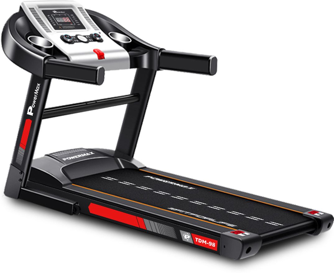 TDM-98 (4HP Peak) USB/AUX Connection, LED, Heart Rate Sensor, Foldable Home Use Treadmill-image-6