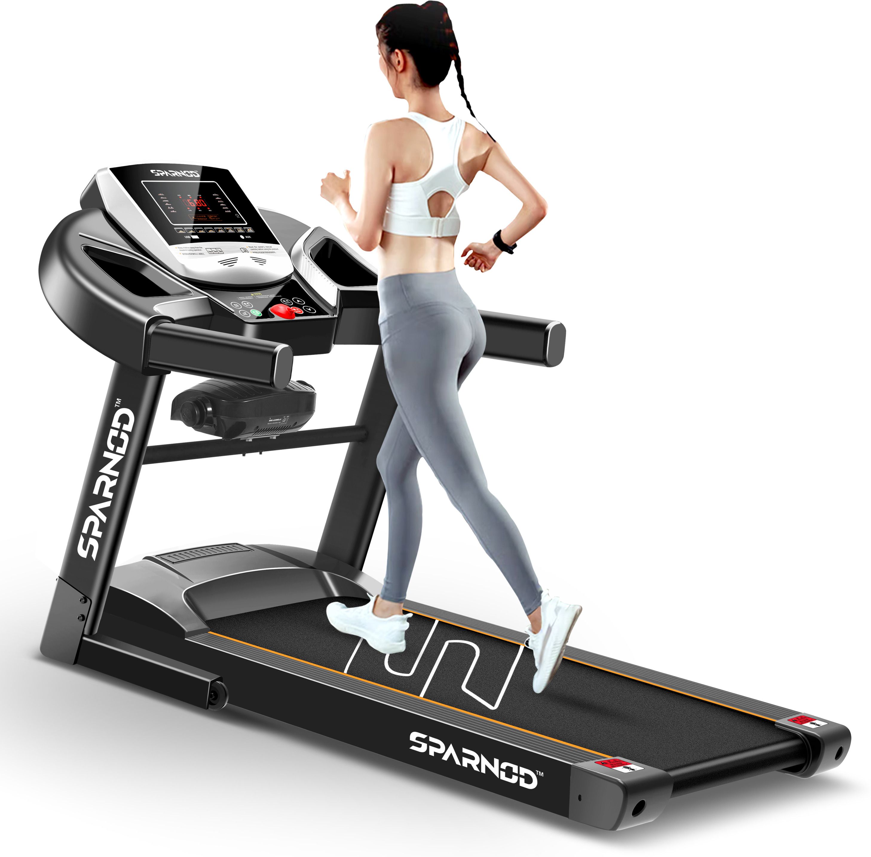 STH-1200MF 4HP Peak Foldable Treadmill for Home Use Built-in Massager,Speakers Treadmill-image-31
