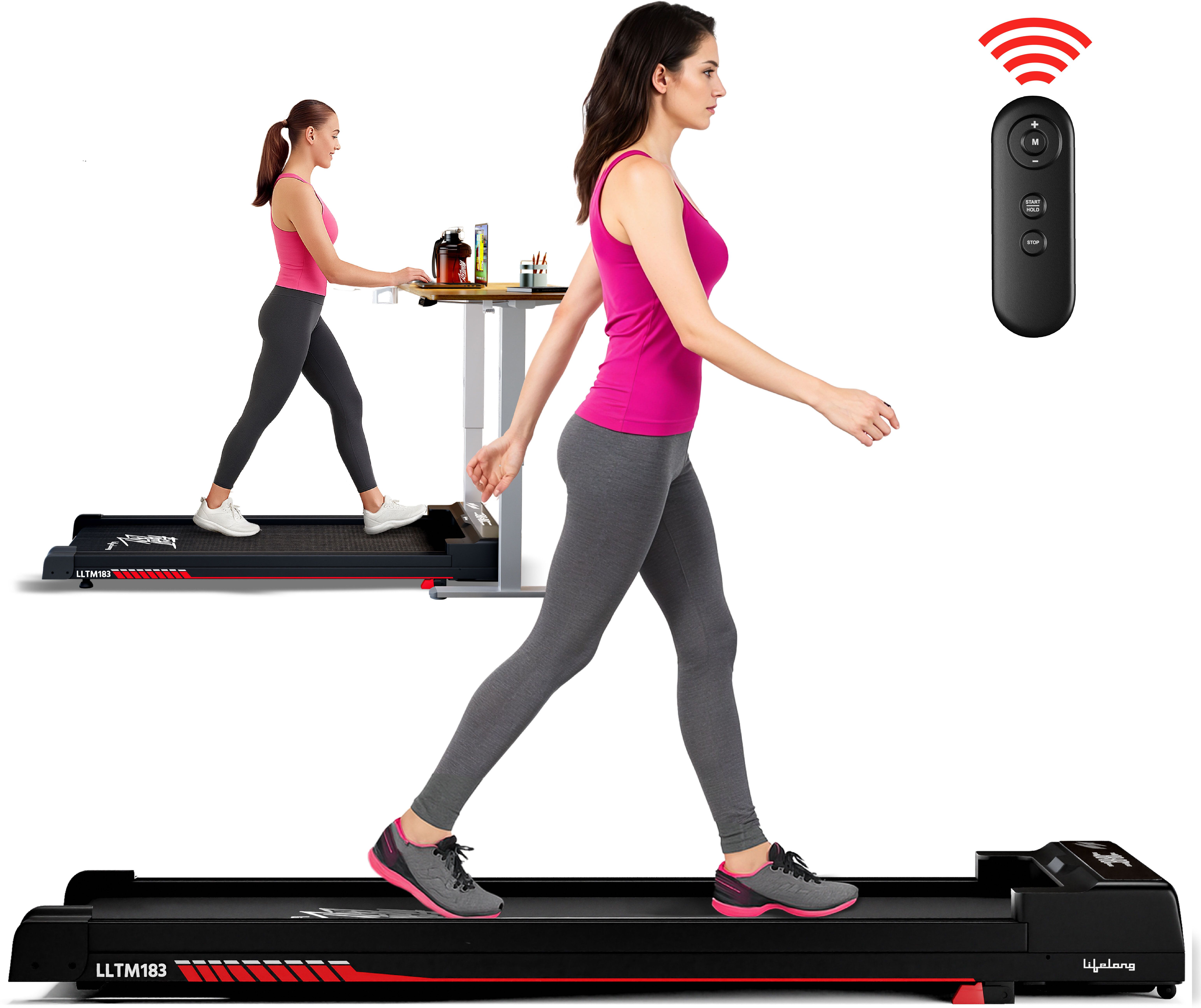 Fit Pro Treadmill 3 HP Peak Dc Brushless Motor 2 Level manual incline Treadmill