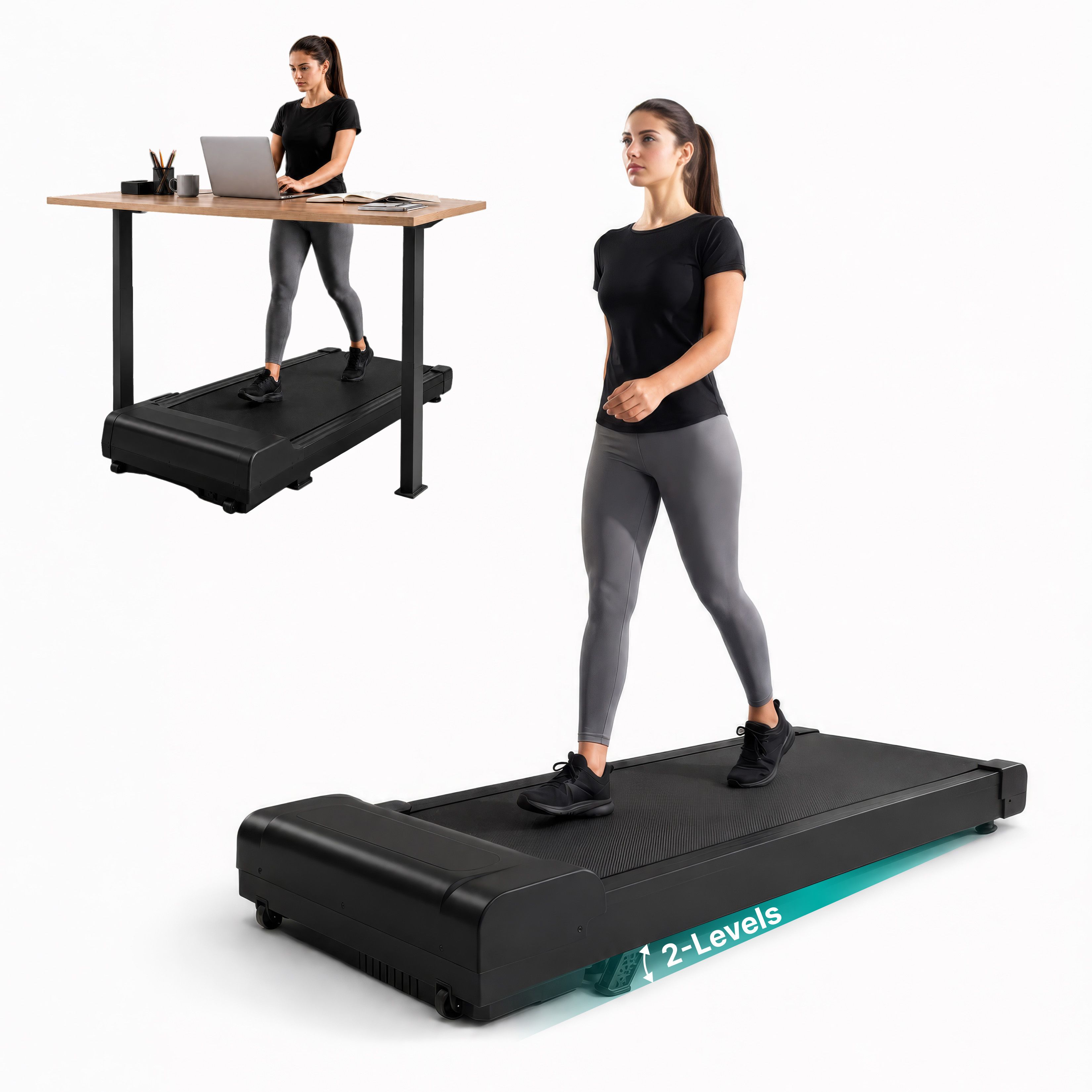 fitkit by Cult Neo Walking Pad 3.5HP BLDC Motor 120kg Weight 2 Level Incline (Black) Treadmill-picture-13