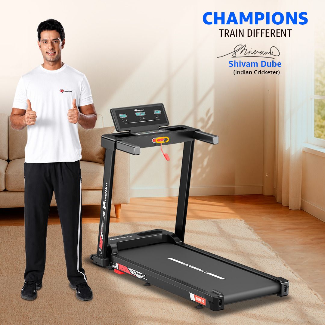 powermax fitness TDM-95 4HP BLDC Motor 110KG 8% Manual Incline Shock Absorb for Home Cardio Treadmill-picture-22