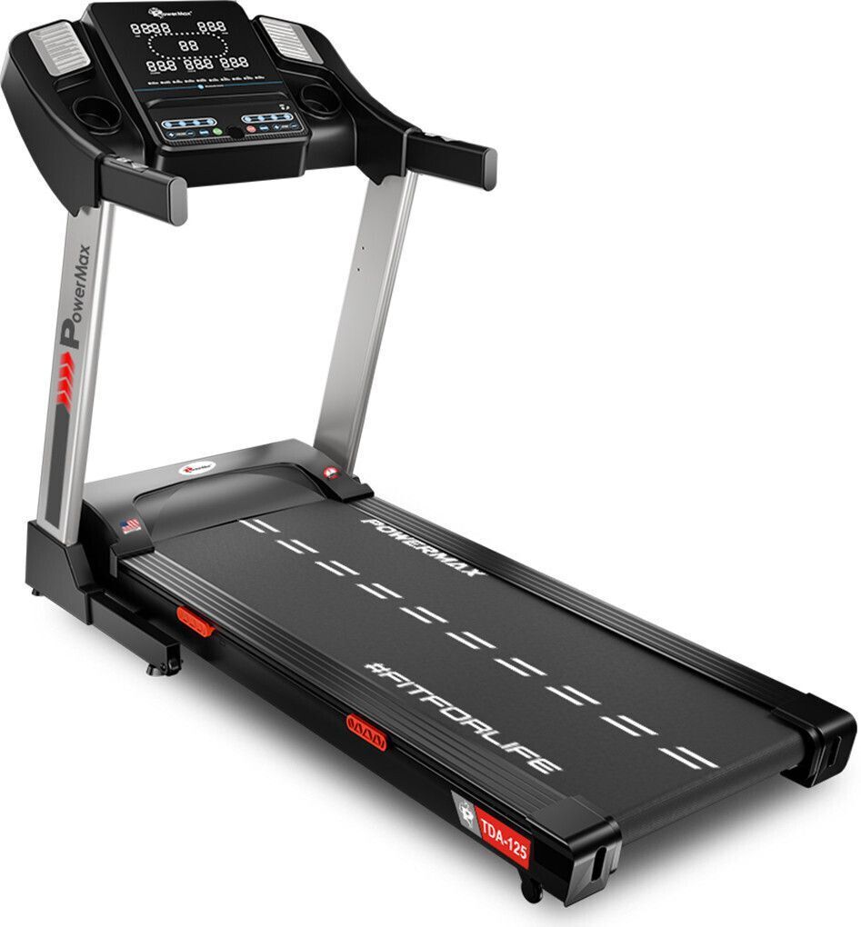 powermax fitness TDA-125 5HP DC Motorised Cardio Machine, Speaker, BMI, AUX,15 Lvl. Auto Incline Treadmill-picture-17