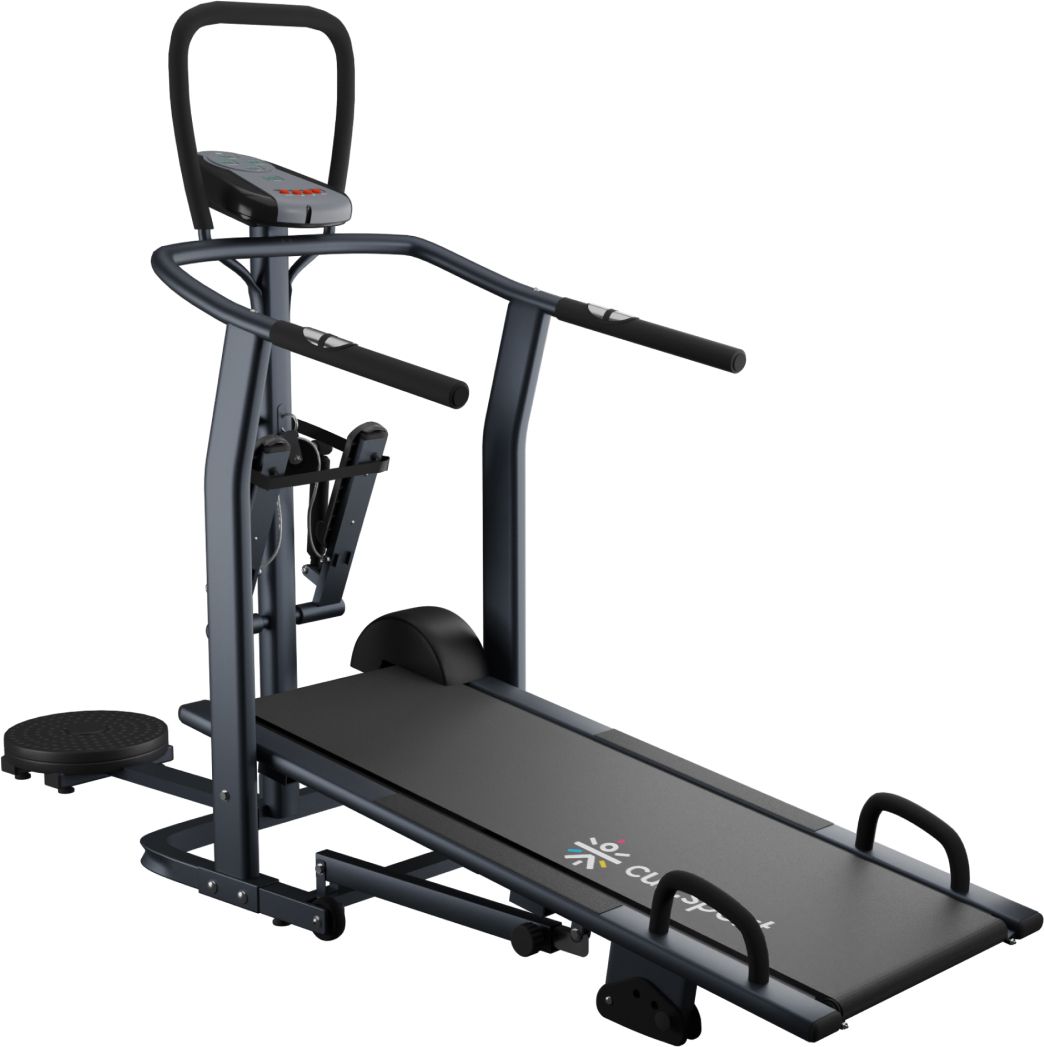 FT801 4 in 1 Multifunction For Men and Women For Home Gym, Manual Non Motorized Treadmill