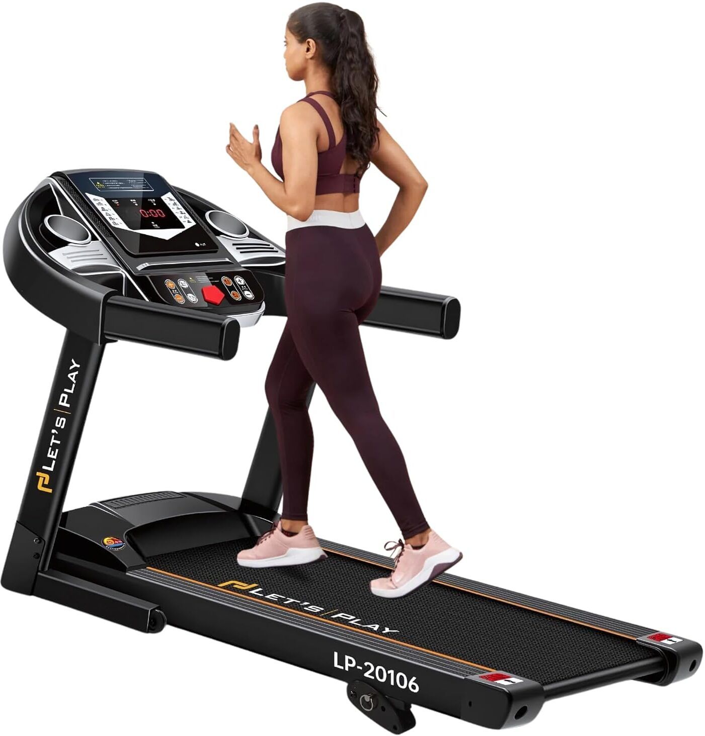 let's play LP-20106 4HP Treadmill for Home, 110Kg Capacity, Manual Incline Running Machine Treadmill-picture-12