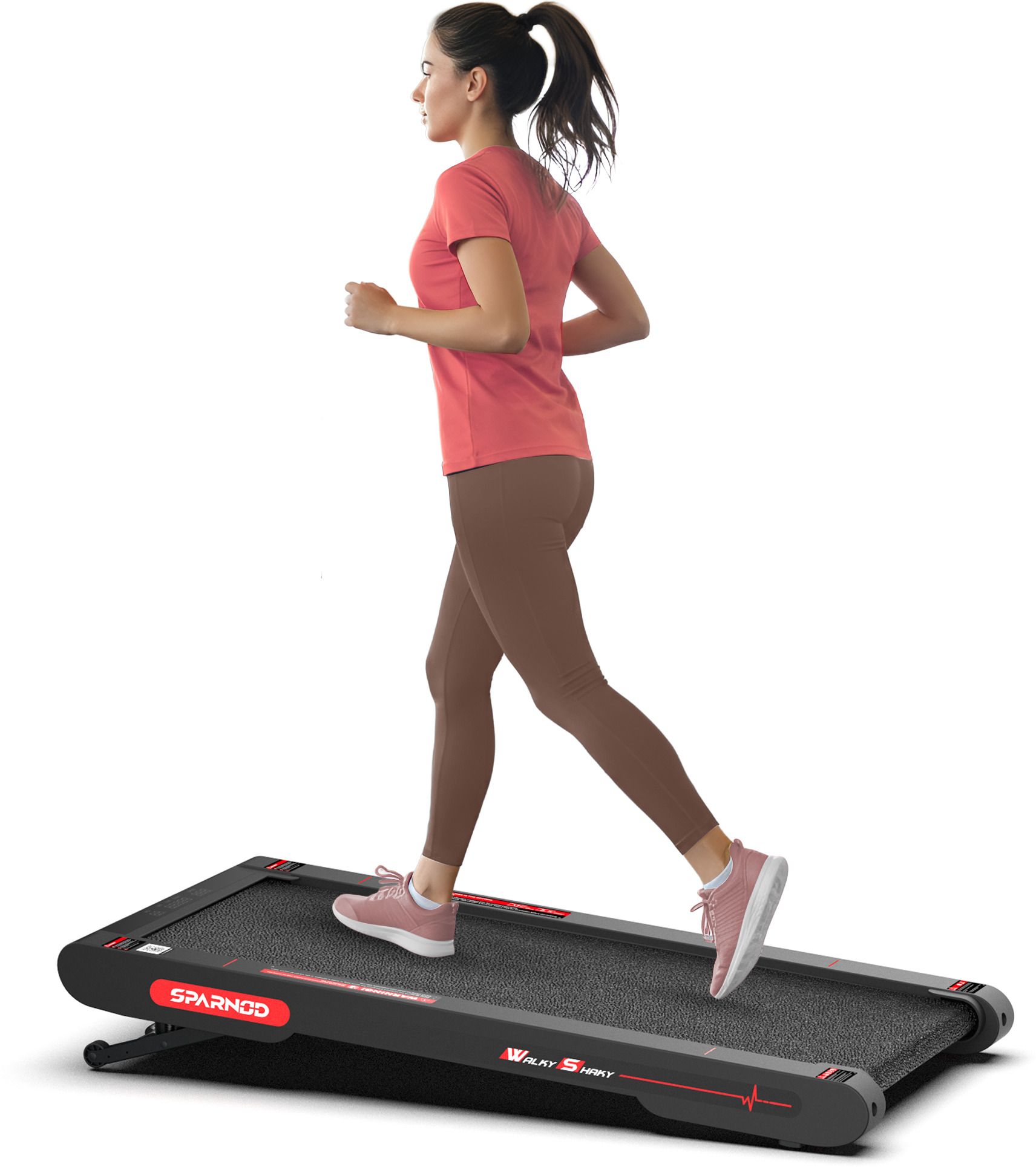 sparnod fitness WalkyShaky 2.0 PRO Walking Pad 3HP Motor, 3–6 km/h Speed, 10% Manual Incline Treadmill-picture-11