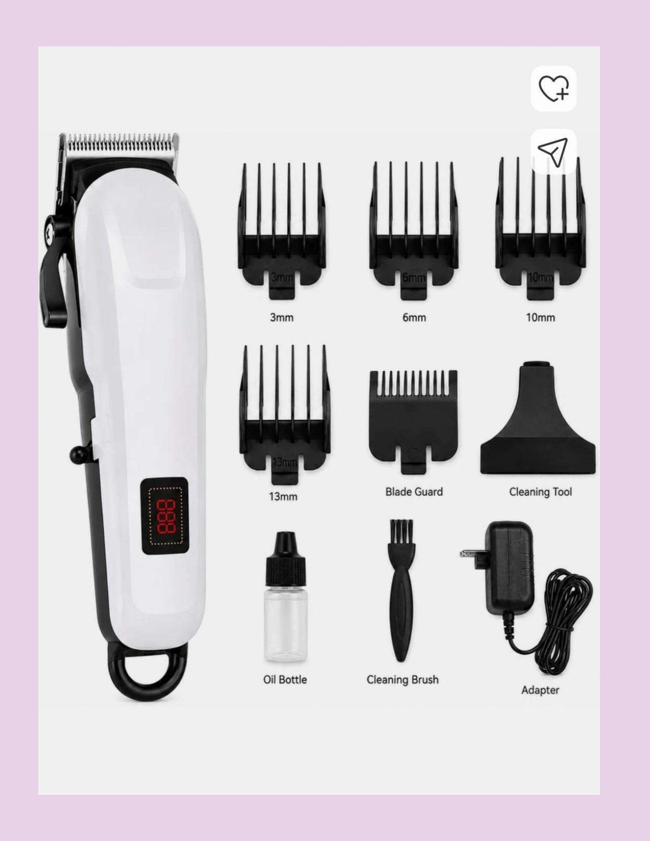 FOUZANTECH W_Trimmer#217 Fully Waterproof Grooming Kit 190 min Runtime 4 Length Settings-image-43