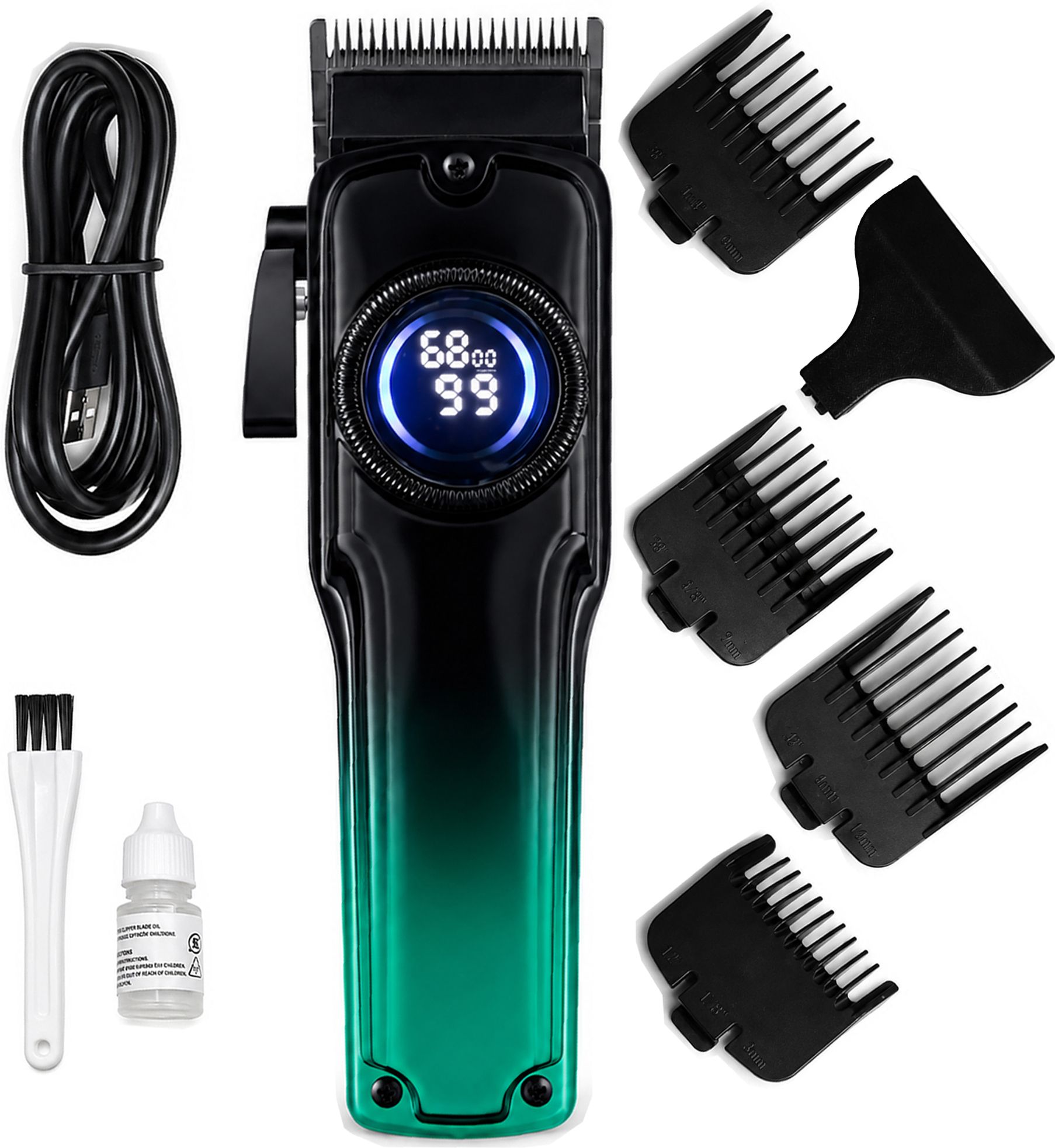 Regals Choice Rechargeable Hair Clipper for Men with Precision Blade and Digital Display Grooming Kit 210 min Runtime 5 Length Settings-image-34