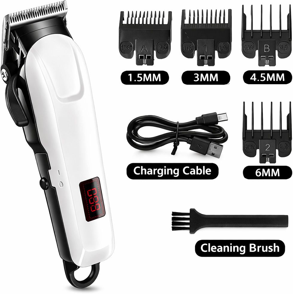 RACCOON 809A Hair Trimmer for Men, Rechargeable Beard Trimmer & Body Trimmer 180 min Runtime 5 Length Settings-image-38