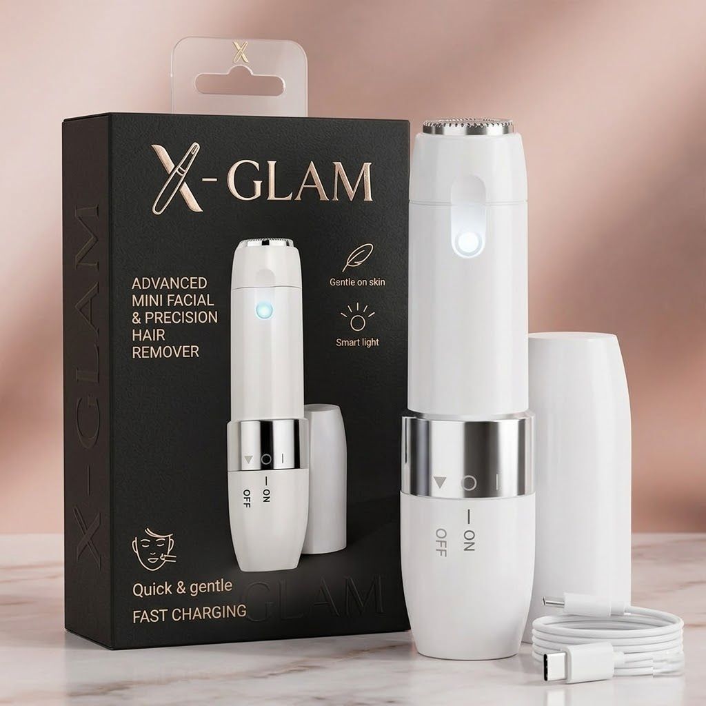 X - Glam Advanced Mini Facial Hair Remover Fully Waterproof Grooming Kit 120 min Runtime 7 Length Settings-image-10