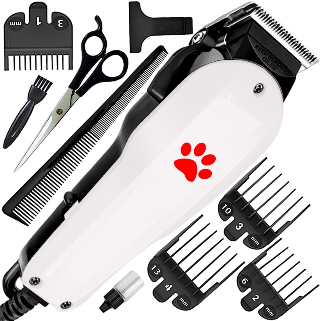 QGS F2 Men’s Professional Powerful Beard Moustache Hair Cutting Trimmer Hair Clipper Grooming Kit 0 min Runtime 10 Length Settings-image-2