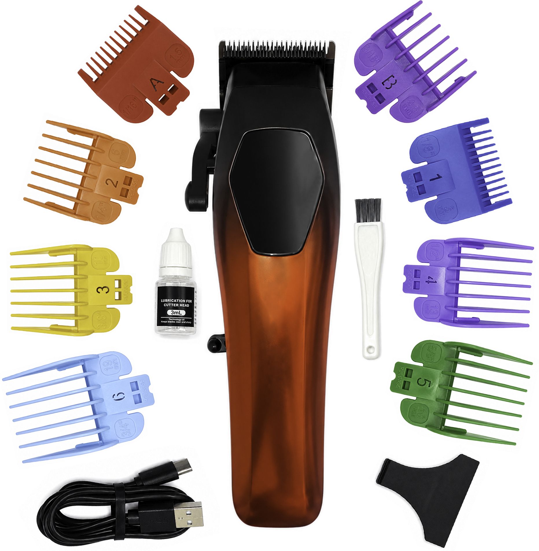 Butterrfly one Professional Cordless Hair Clipper with Guide Combs for Men Grooming Kit 150 min Runtime 9 Length Settings-image-34