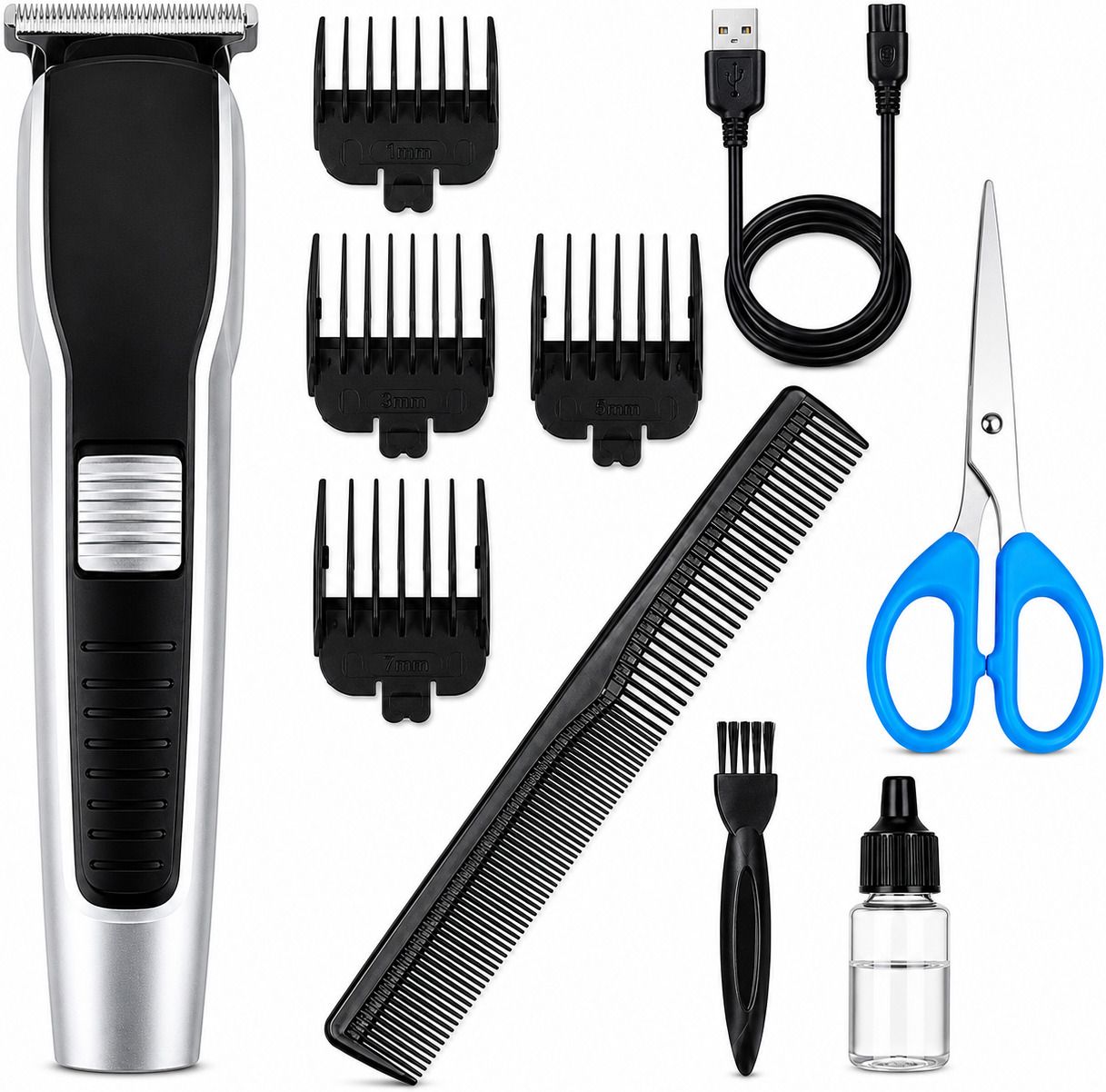 Zeno volt USB Rechargeable Hair Cutting Machine for Home and Salon Use Fully Waterproof Trimmer 60 min Runtime 4 Length Settings-image-49