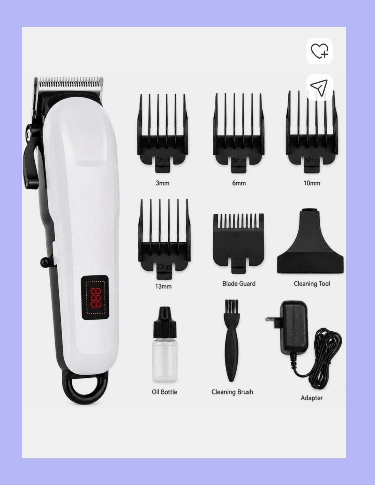 Dazzel Flex Professional Hair Trimmer with LED Display Trimmer 4 Length Settings 228 Fully Waterproof Grooming Kit 240 min Runtime 4 Length Settings-image-29