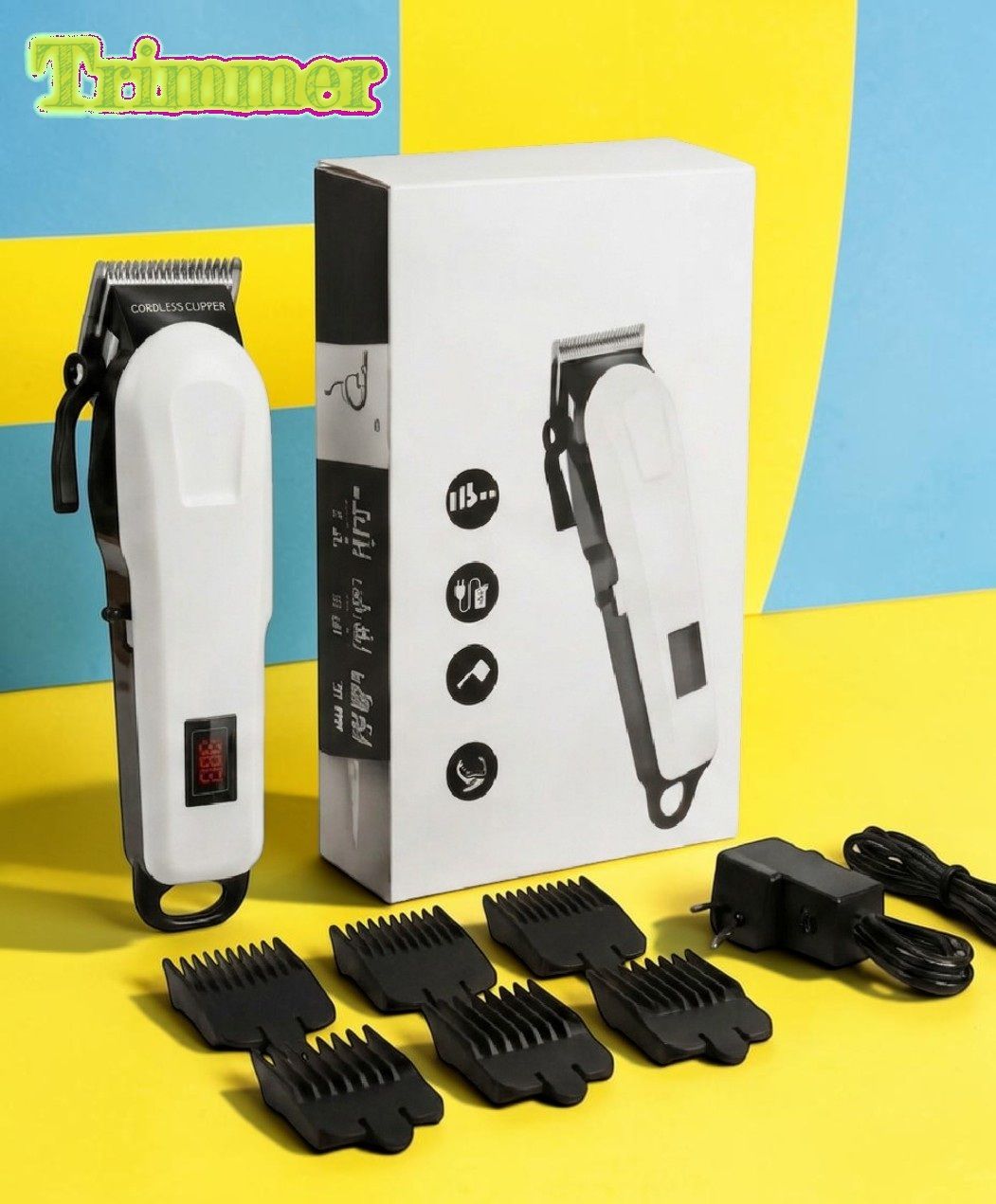 Sagaft X326 Men Hair Trimmer Rechargeable Cordless Beard Clipper with USB Charging Fully Waterproof Trimmer 240 min Runtime 4 Length Settings-image-46