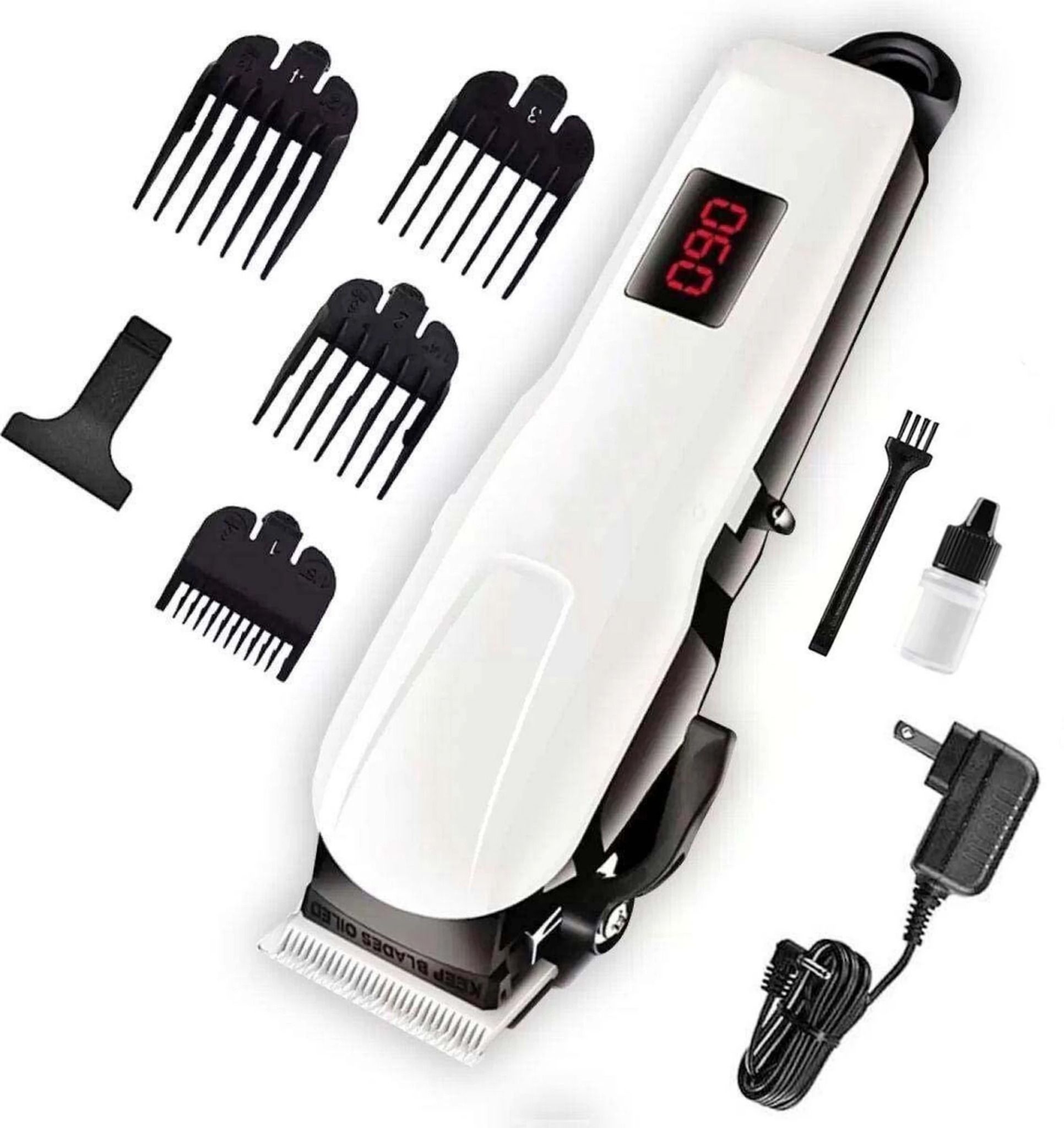 JAMMY ZONES KM809 Precision Beard Advanced Grooming Hair Trimmer Sharp Blades Adjustable M69 Grooming Kit 240 min Runtime 4 Length Settings