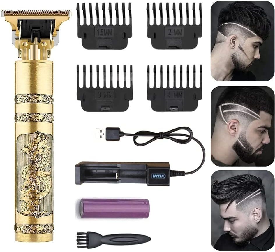 Arrom Wireless Trimmer, Multiple Combs, Shaver, Beard Quality Professional Golden Pro+ Grooming Kit 120 minRuntime 4 Length Settings