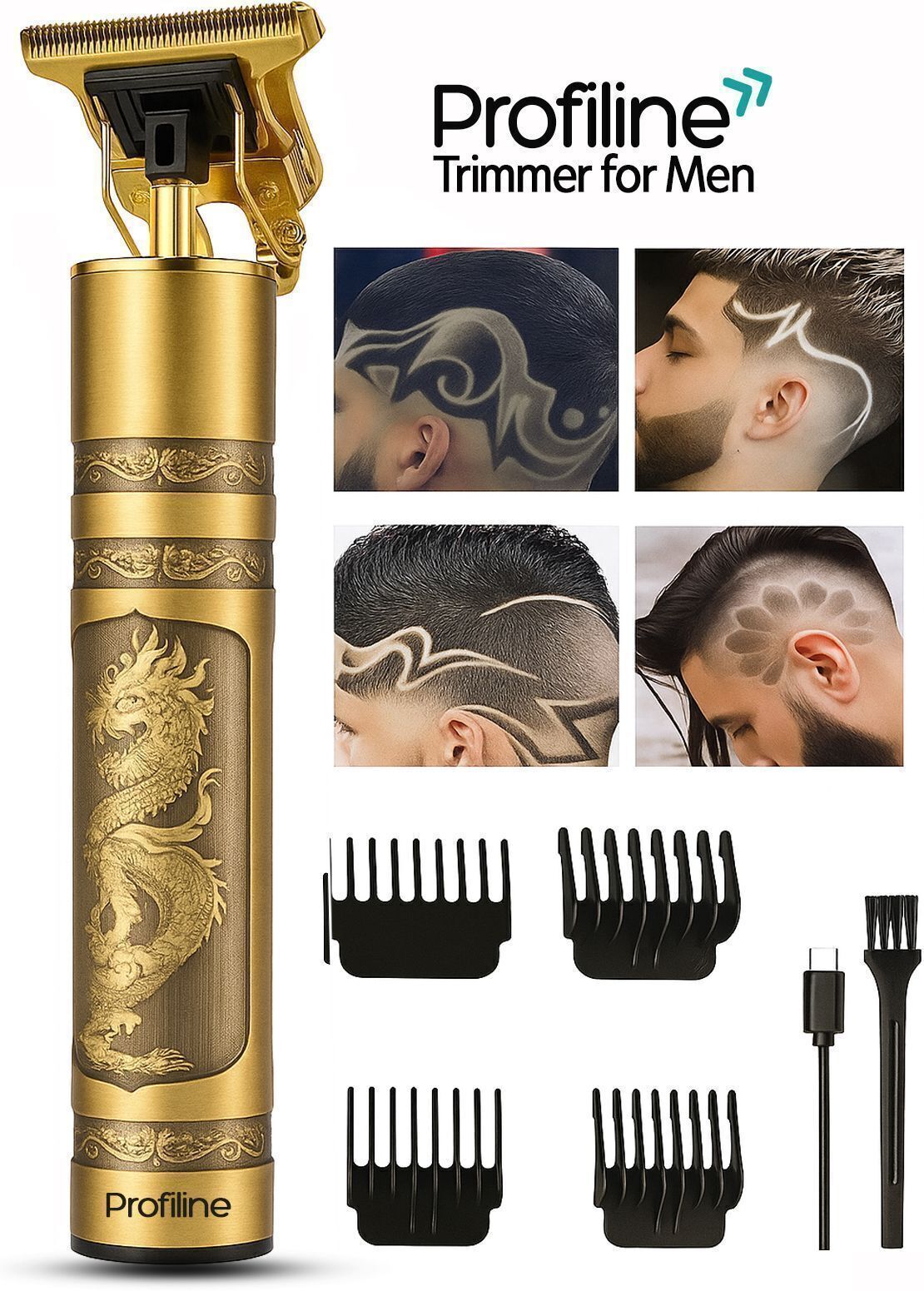 BODARMART T9 Professional Hair Trimmer Clipper 0MM Rechargeable Baldheaded Trimmer 60 min Runtime 4 Length Settings-image-29