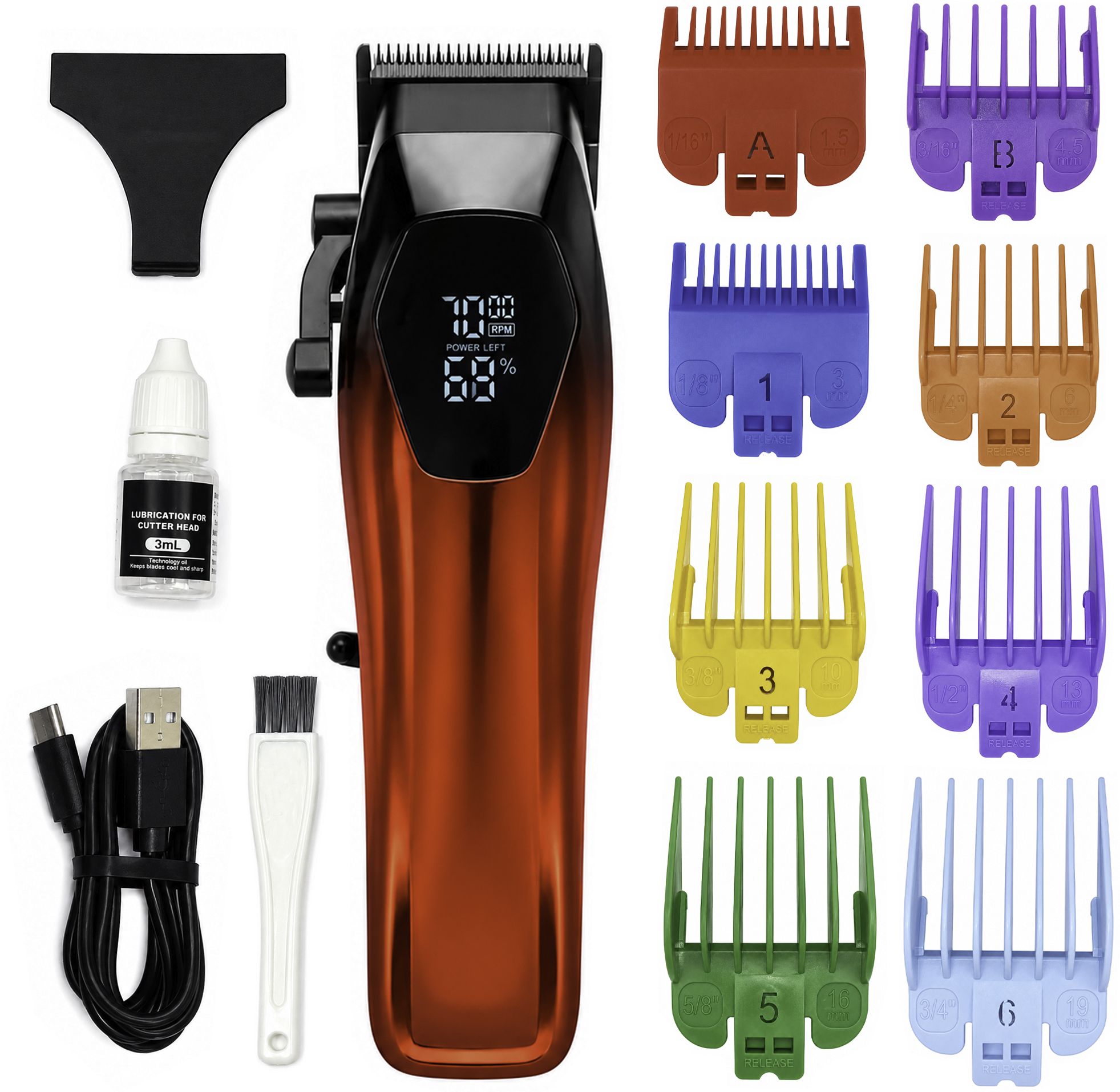 Butterrfly one Professional Hair Clipper for Men Rechargeable Cordless Beard Trimmer Grooming Kit 150 min Runtime 9 Length Settings-image-6