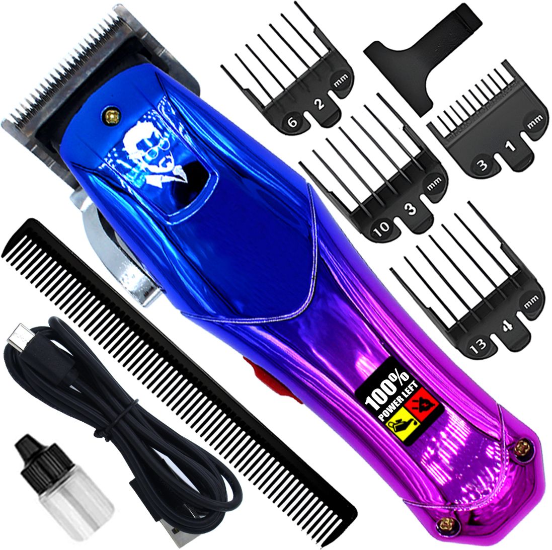 QGS Men’s Rechargeable AX Powerful Hair Clipper Beard Moustache Hair Cutting Trimmer Fully Waterproof Grooming Kit 410 min Runtime 8 Length Settings-picture-11