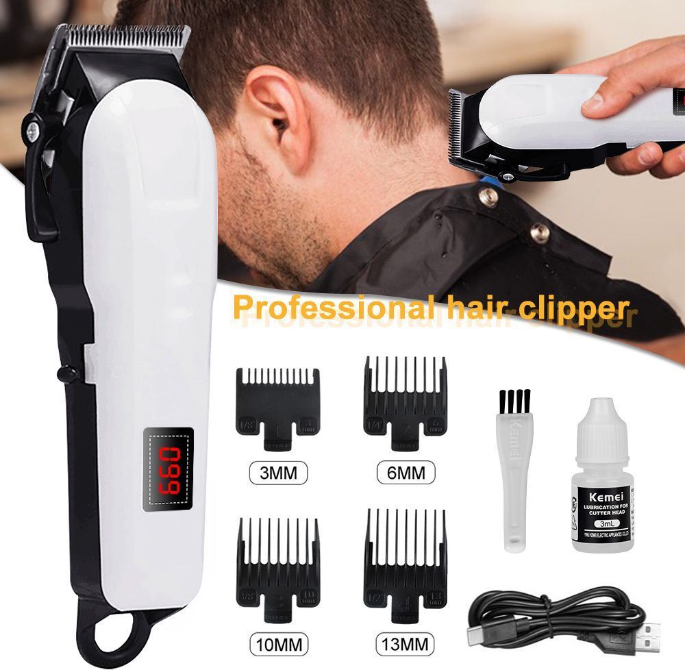 FINARO A Chargeable 2000mAh Battery Steel Blade Heavy Duty Hair Clipper Beard Moustache Fully Waterproof Trimmer 240 min Runtime 8 Length Settings-image-30
