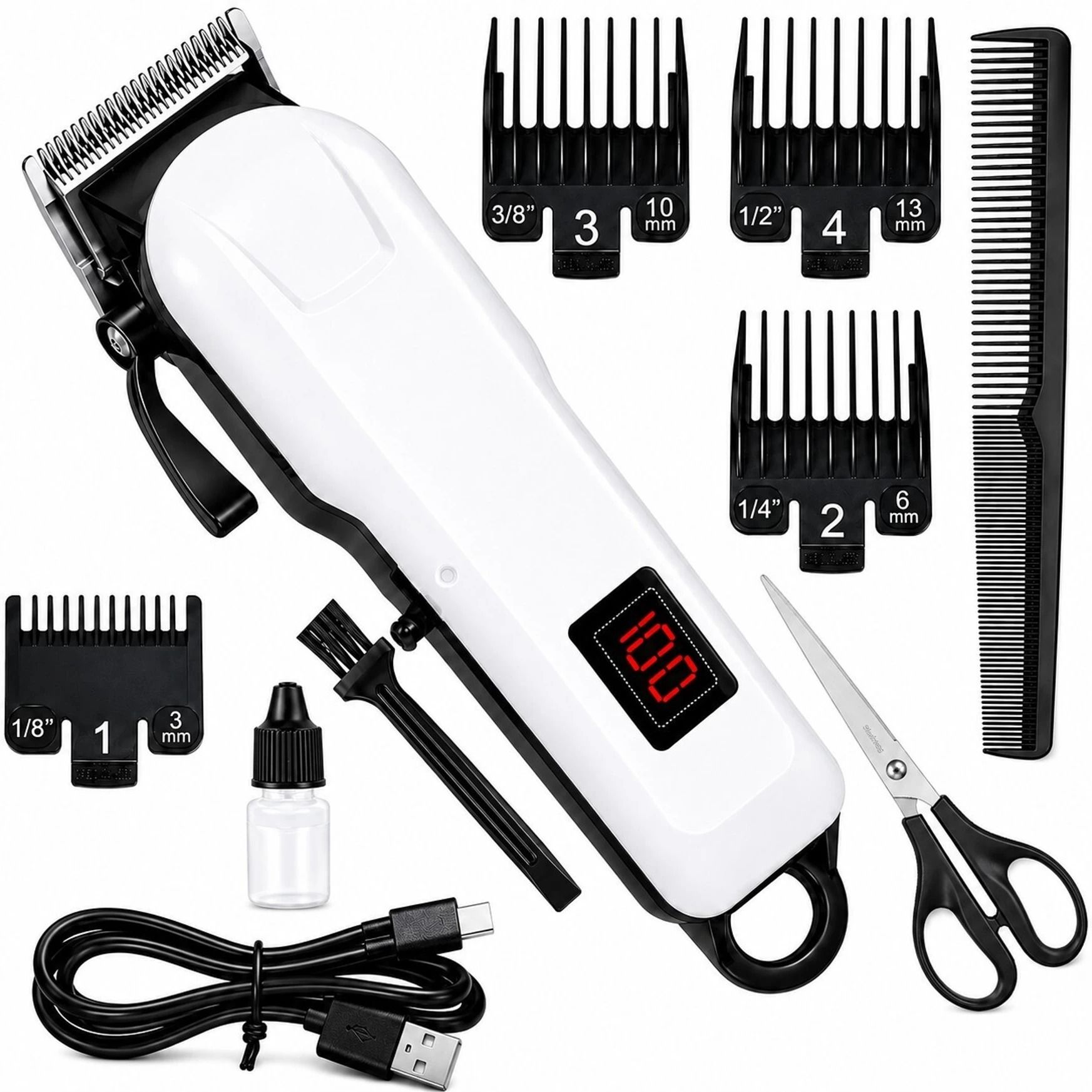 Zeno volt 809 Professional Hair Clipper with Hair Comb, Scissors & LED Display for Men Shaver For Men, Women-image-1