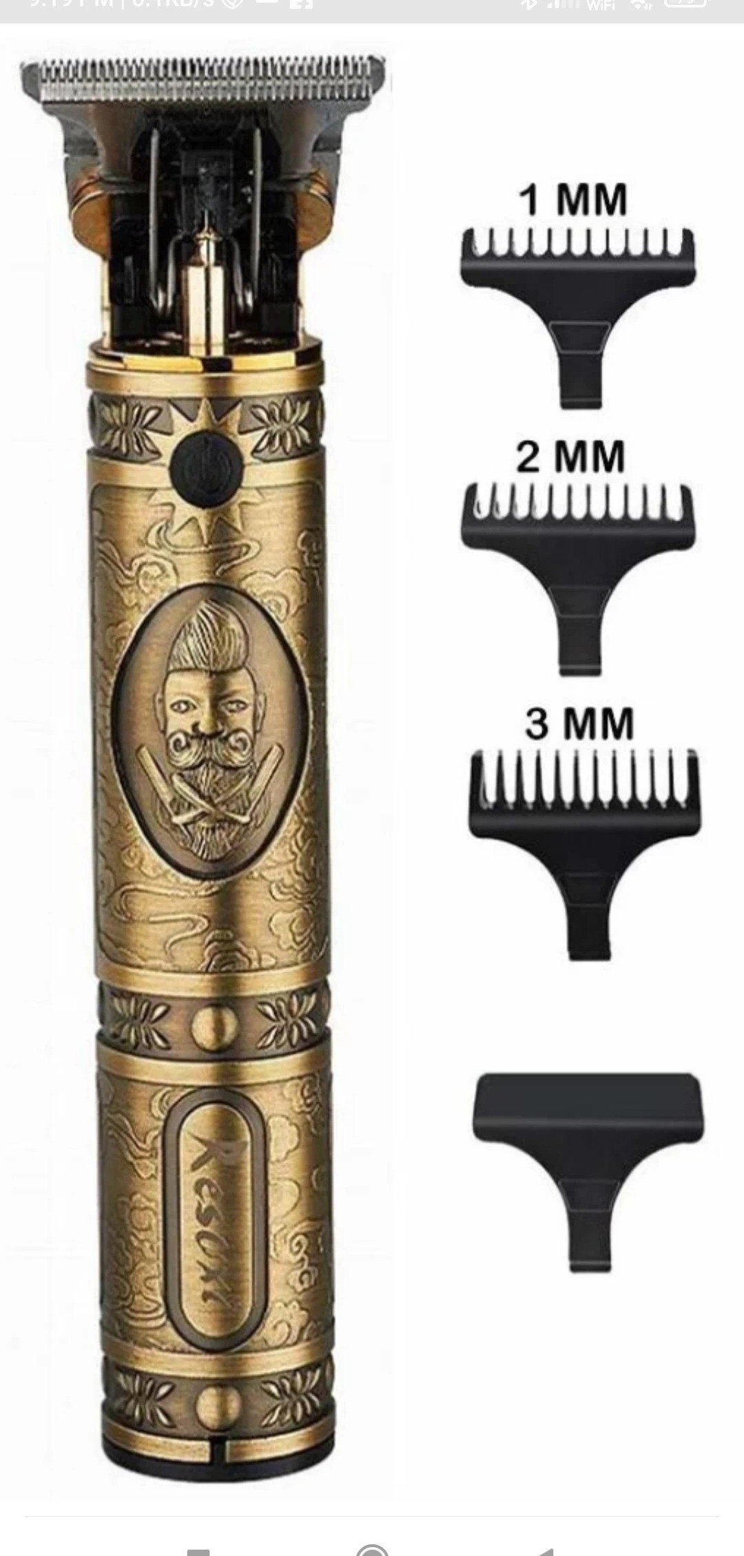 NUVIO Pro hiar clipper trimmer t bled chargeable golden bled Trimmer 120 min Runtime 4 Length Settings image 1