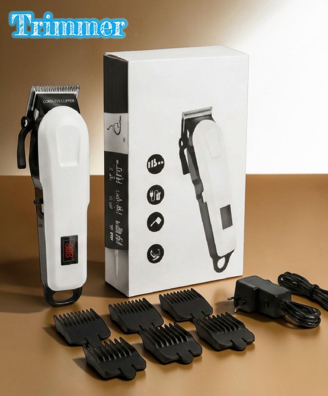 Shamsa X96 Men Hair Trimmer Rechargeable Cordless Beard Clipper with USB Charging Fully Waterproof Trimmer 240 min Runtime 4 Length Settings-image-49