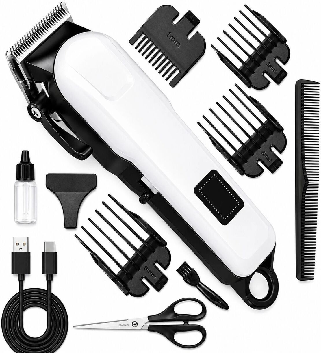Shifozaa Electric Professional Hair & Beard Trimmer Razor With LED Display_809TRIM_202 Trimmer 240 min Runtime 4 Length Settings-image-22