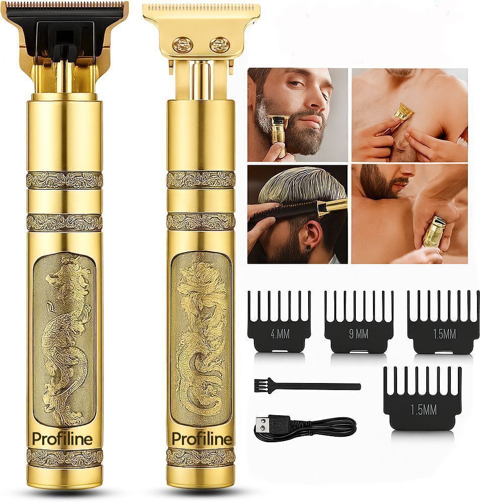 Crabs Waterproof Vintage -T9 Metal Hair Cutting Trimmer T9 USB charging 0mm Cutting Trimmer 60 min Runtime 0 Length Settings-image-34