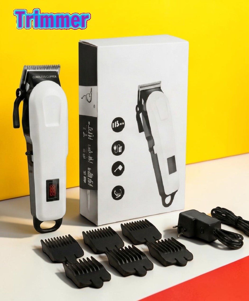 Ziddjeet X160 Professional Beard Trimmer Hair Clipper for Men USB Rechargeable Cordless Fully Waterproof Trimmer 240 min Runtime 4 Length Settings-image-6