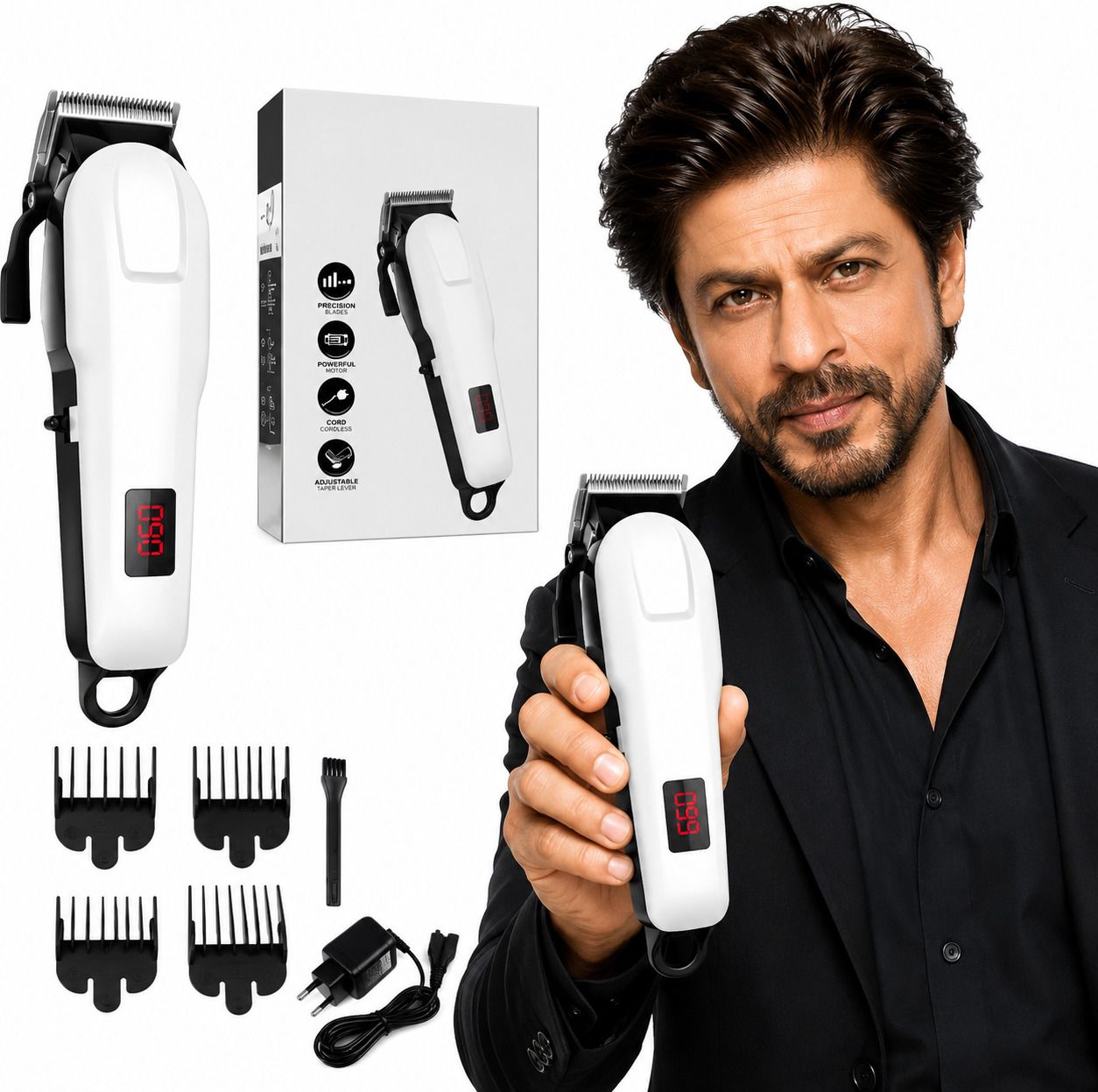 Zeus Volt Rechargeable LED Display powerfull High Performance Salon Shaver Trimmer 240 min Runtime 4 Length Settings-image-20
