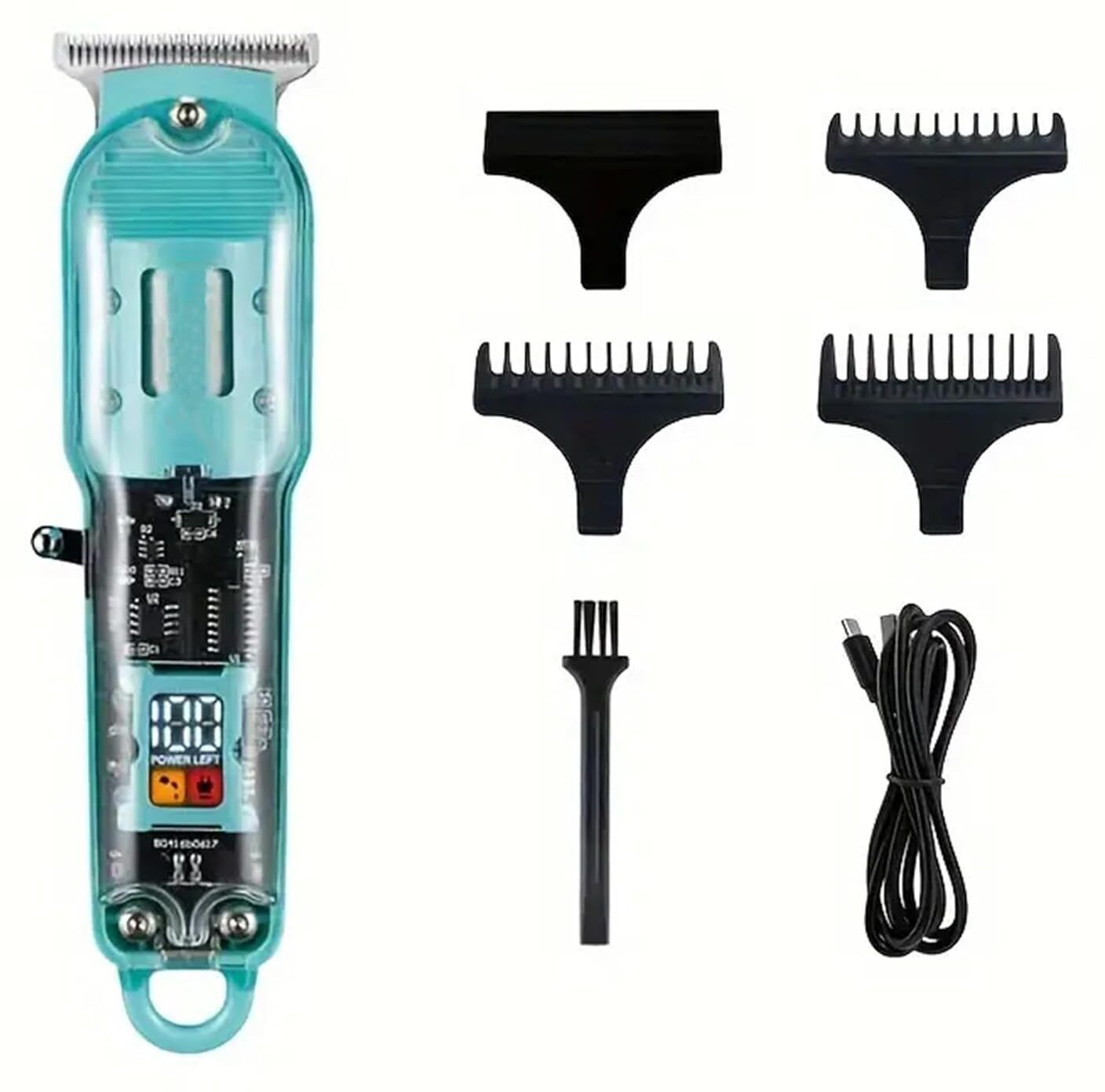 Washify THE DIFFERENCE Transparent Micro-Shaver & Trimmer for Men, Electric Shaver Grooming Kit 45 min Runtime 1 Length Settings-image-13