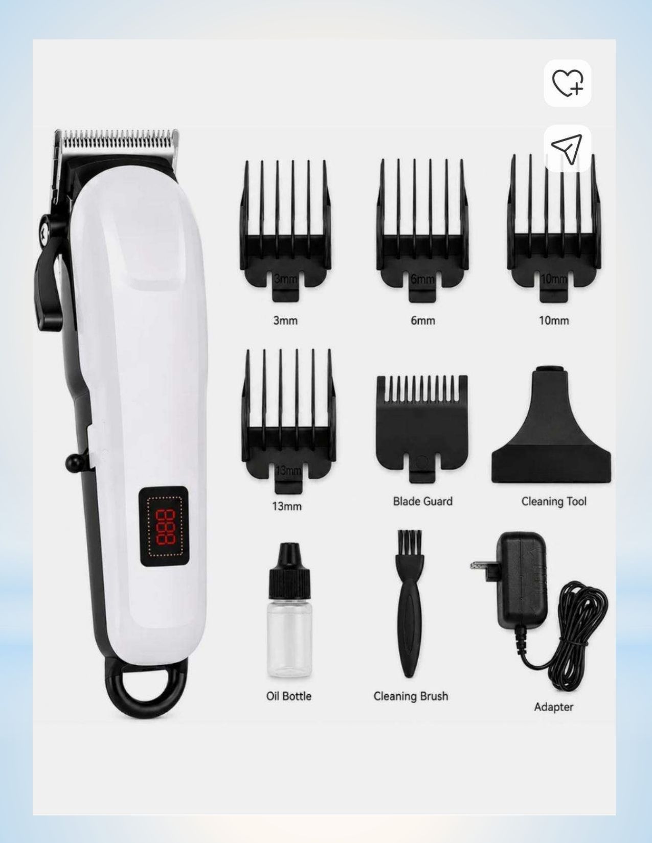 Dazzel Flex Professional Hair Trimmer with LED Display Trimmer 4 Length Settings 117 Fully Waterproof Grooming Kit 240 min Runtime 4 Length Settings-image-42