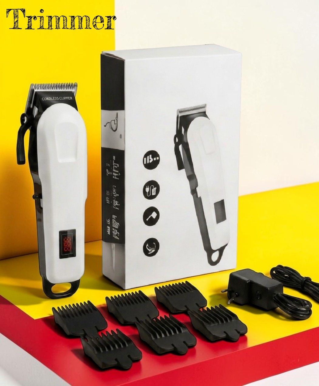 3BAAN X536 Men Hair Trimmer Rechargeable Cordless Beard Clipper with USB Charging Fully Waterproof Trimmer 240 min Runtime 4 Length Settings-image-47