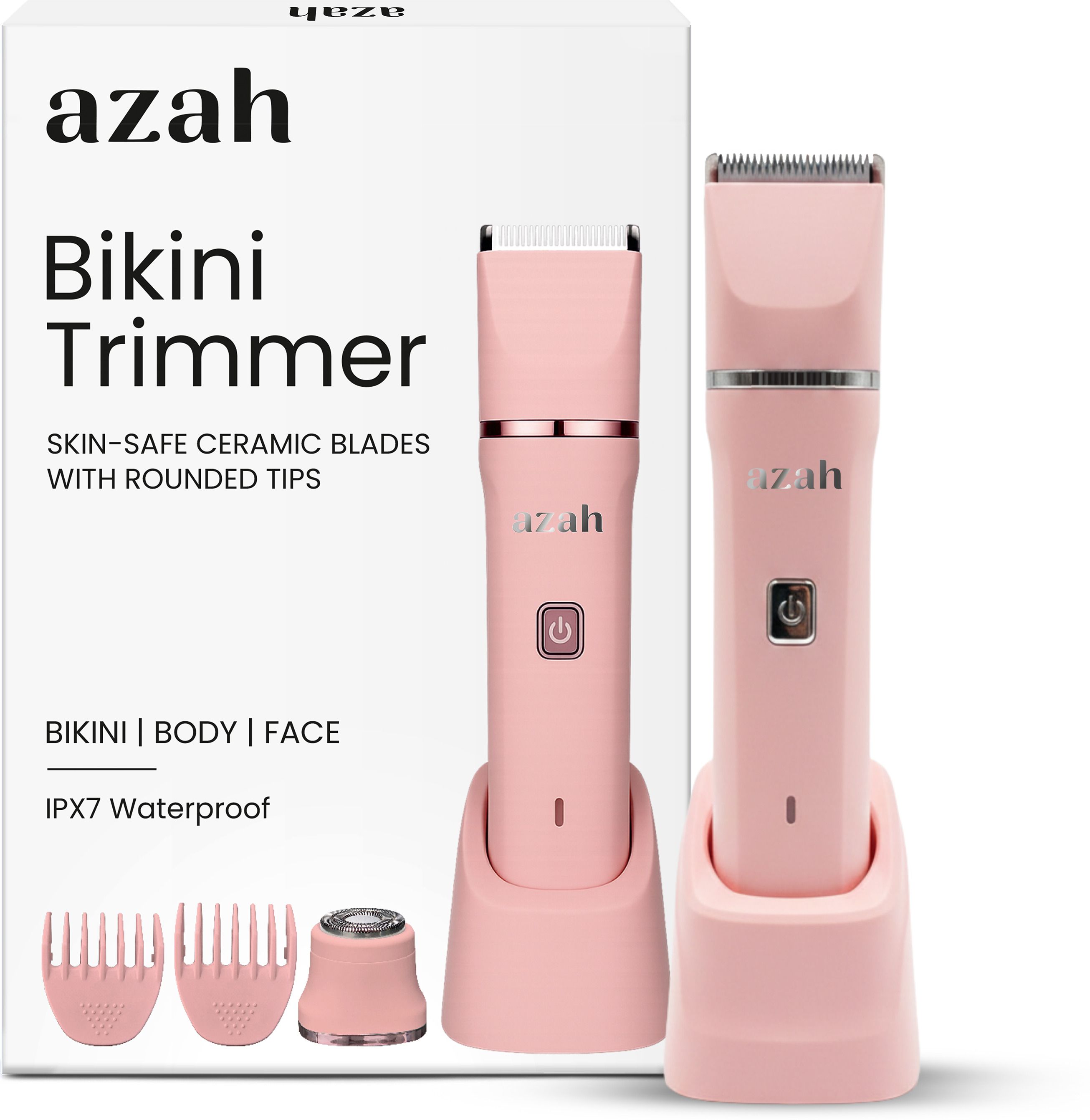 AZAH Rechargeable Bikini Trimmer for Women | Multipurpose Body & Intimate Trimmer 120 min Runtime 4 Length Settings-image-26